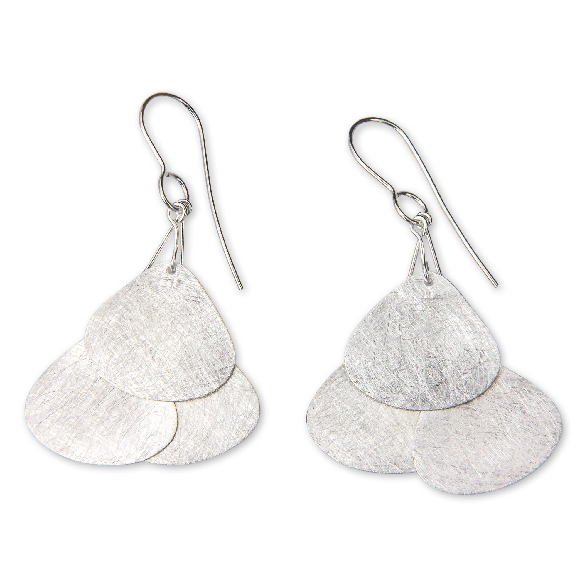 Premium Tripartite Butterfly Wings Sterling Silver Hook Earrings - Artisan Crafted Jewelry