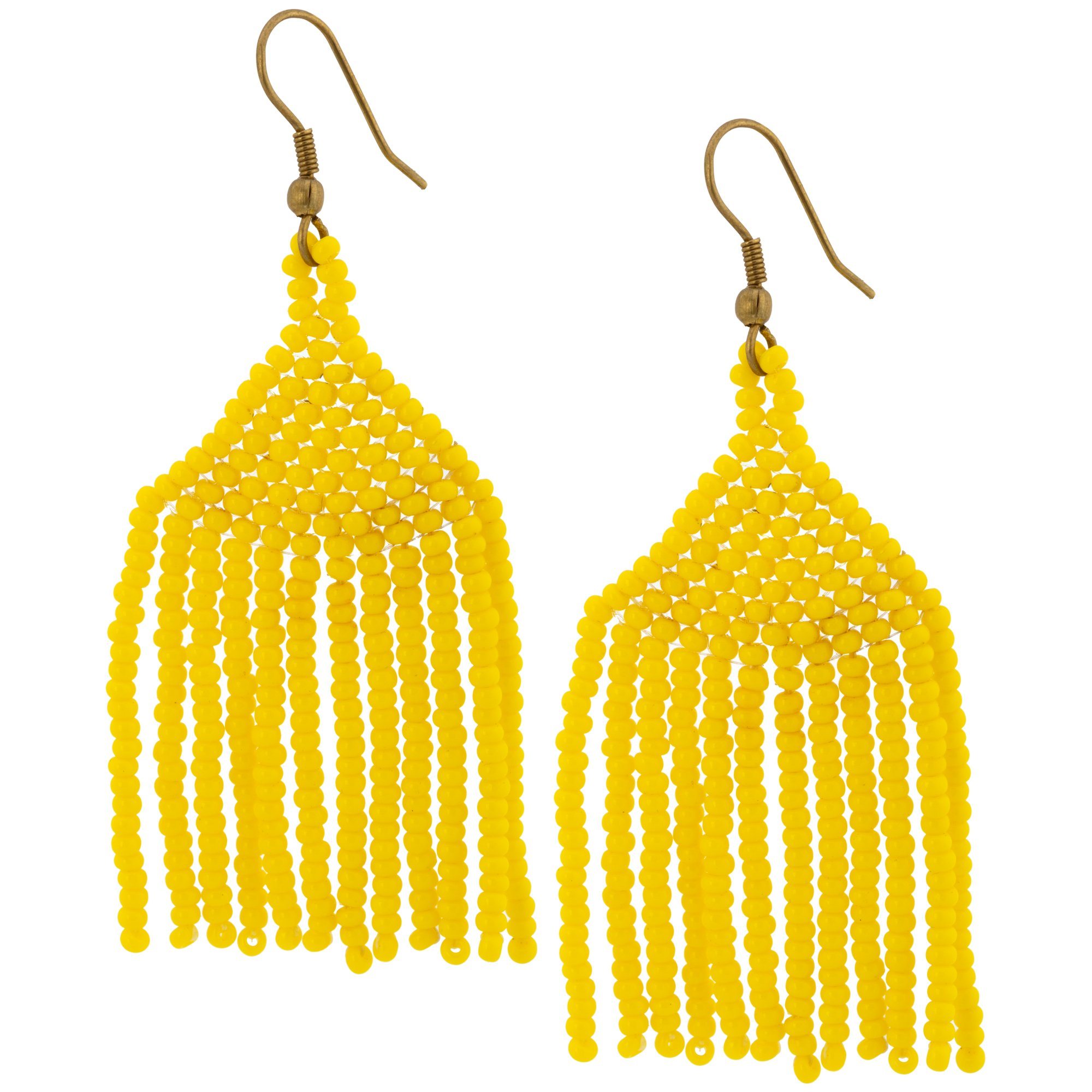 Premium Fringe Beaded Earrings - Handmade in Kenya