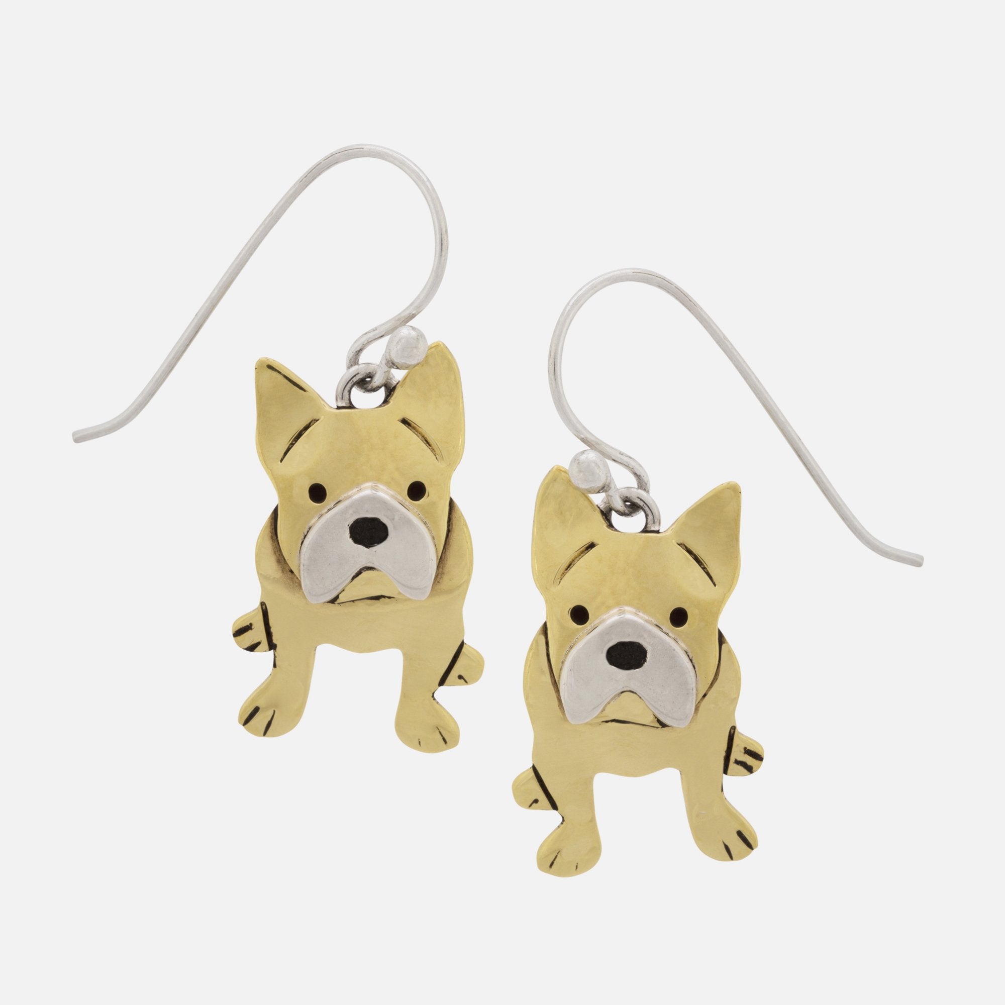 Premium Sterling Silver Dangle Dog Earrings - Handcrafted Elegance