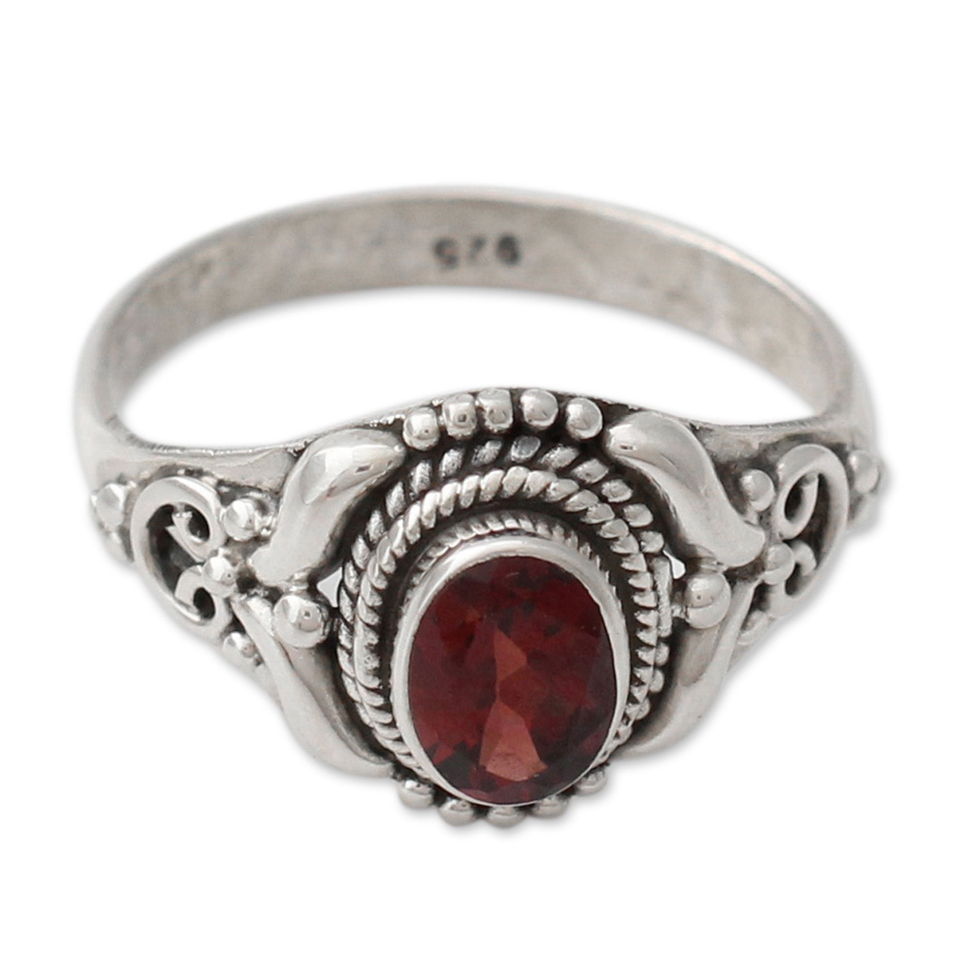 Premium Handcrafted Garnet & Sterling Silver Cocktail Ring - Ultimate Statement Piece