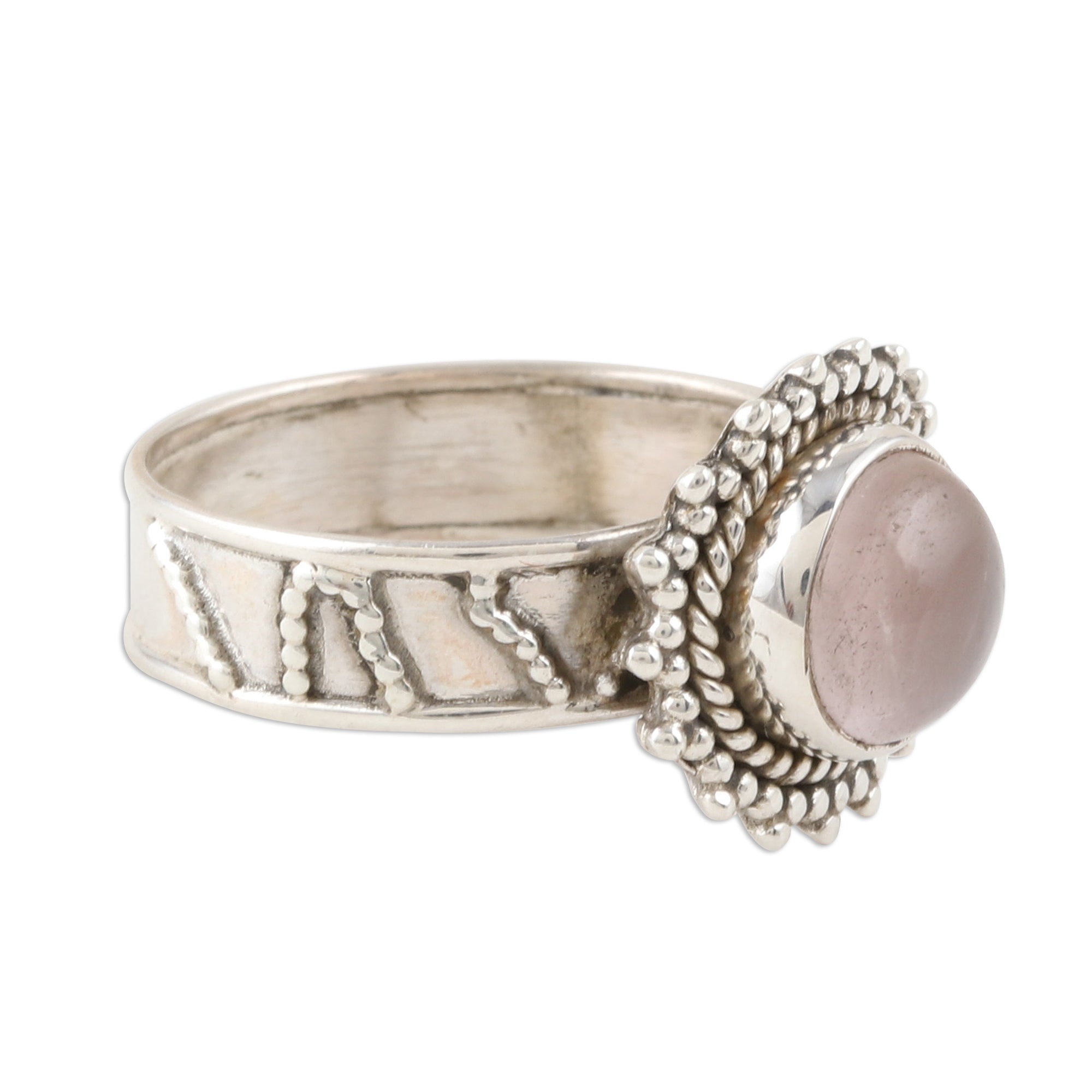 Premium Inner Love Rose Quartz Sterling Silver Ring – Ultimate Harmony & Unconditional Love