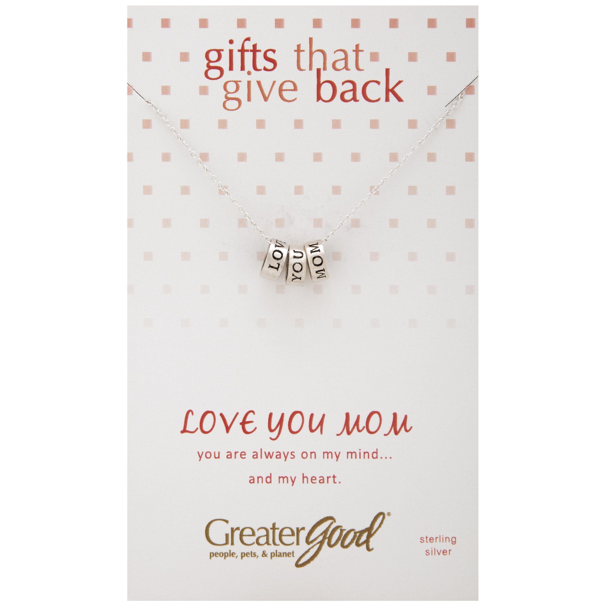 Premium Love You Mom Sterling Silver Necklace