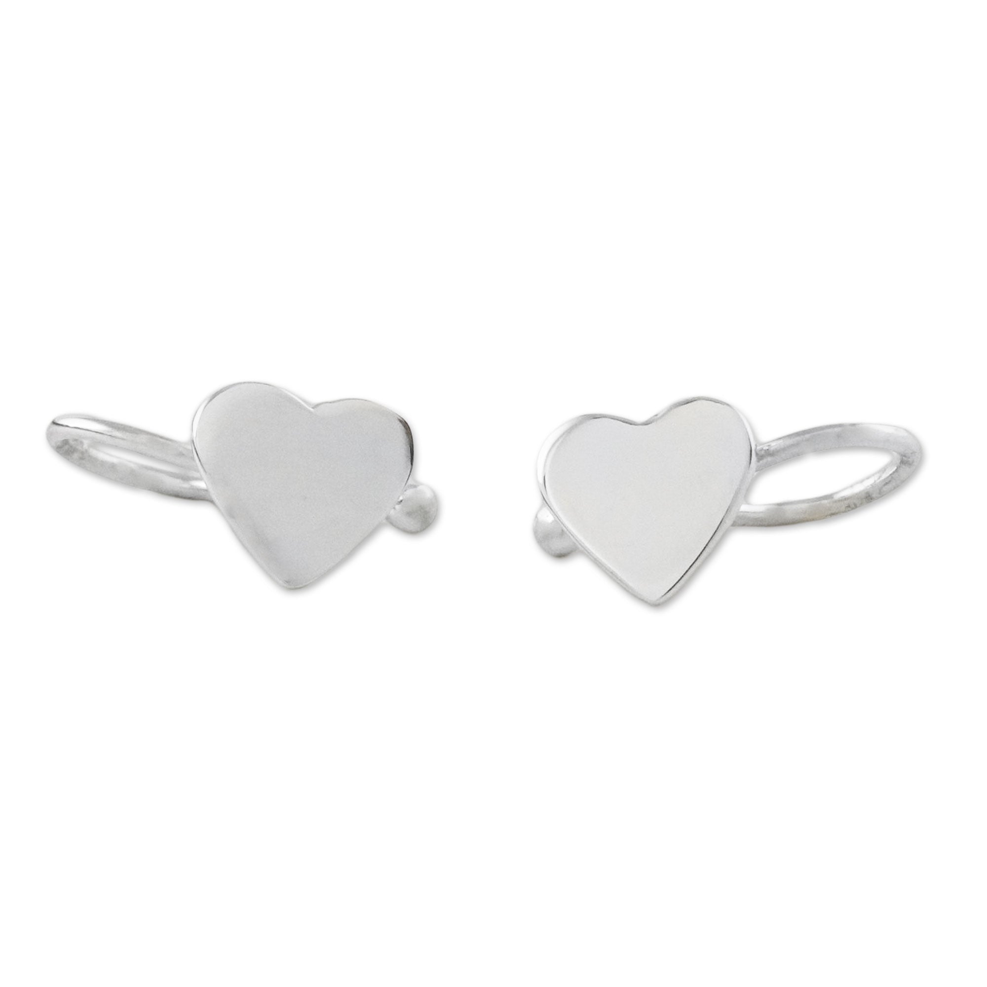 Premium Petite Hearts Ear Cuffs - Handcrafted Sterling Silver Jewelry