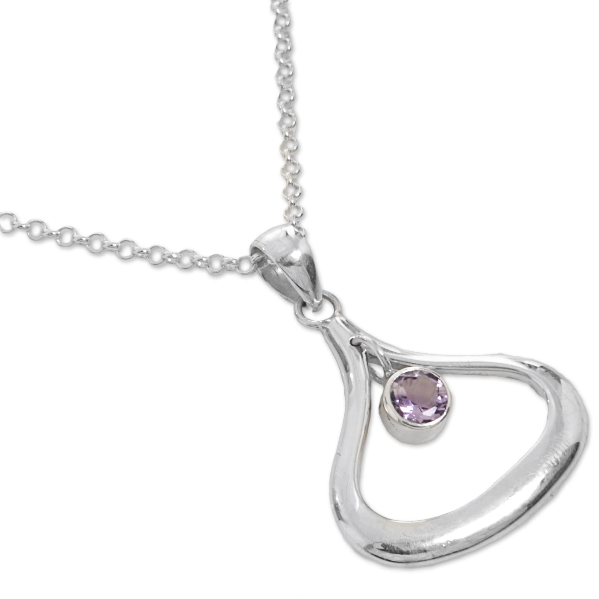 Premium Unbreakable Amethyst Pendant Necklace - Handcrafted Sterling Silver Jewelry