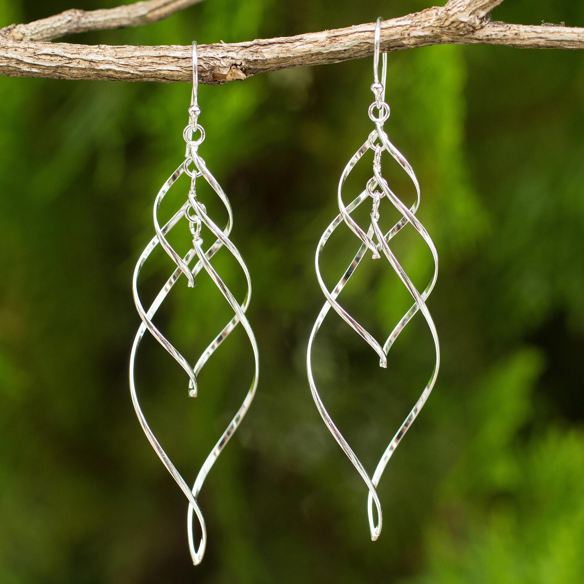 Forever Linked Premium Sterling Silver Dangle Earrings