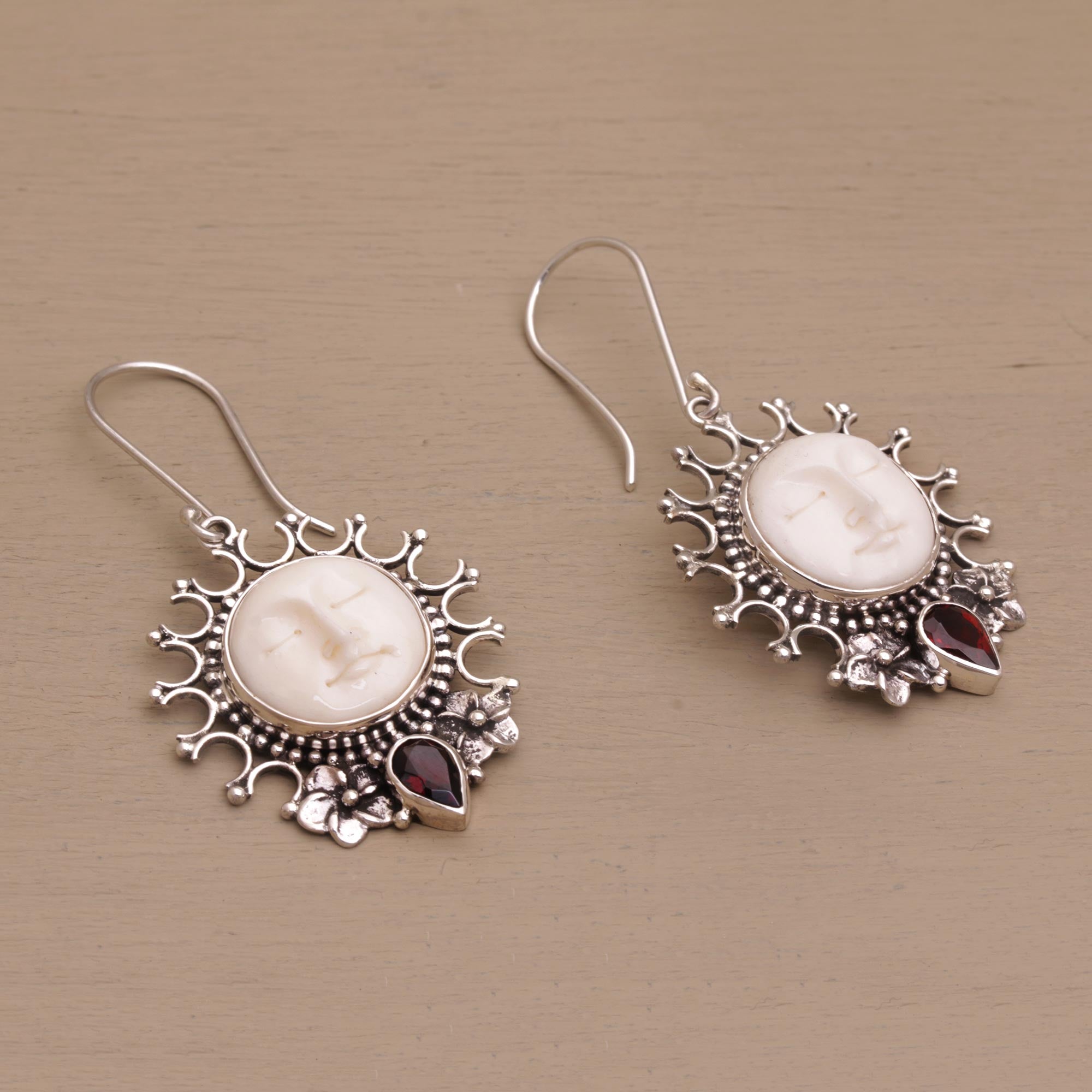 Premium Sunny Soul Garnet & Sterling Silver Drop Earrings