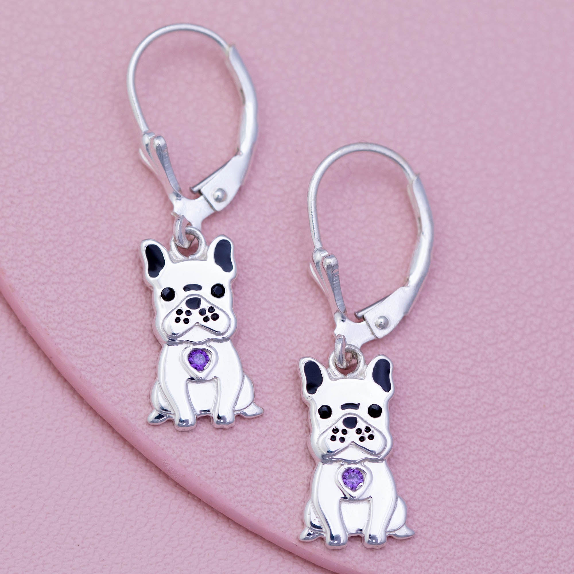 Premium Sterling Silver & Crystal Dog Lover Earrings