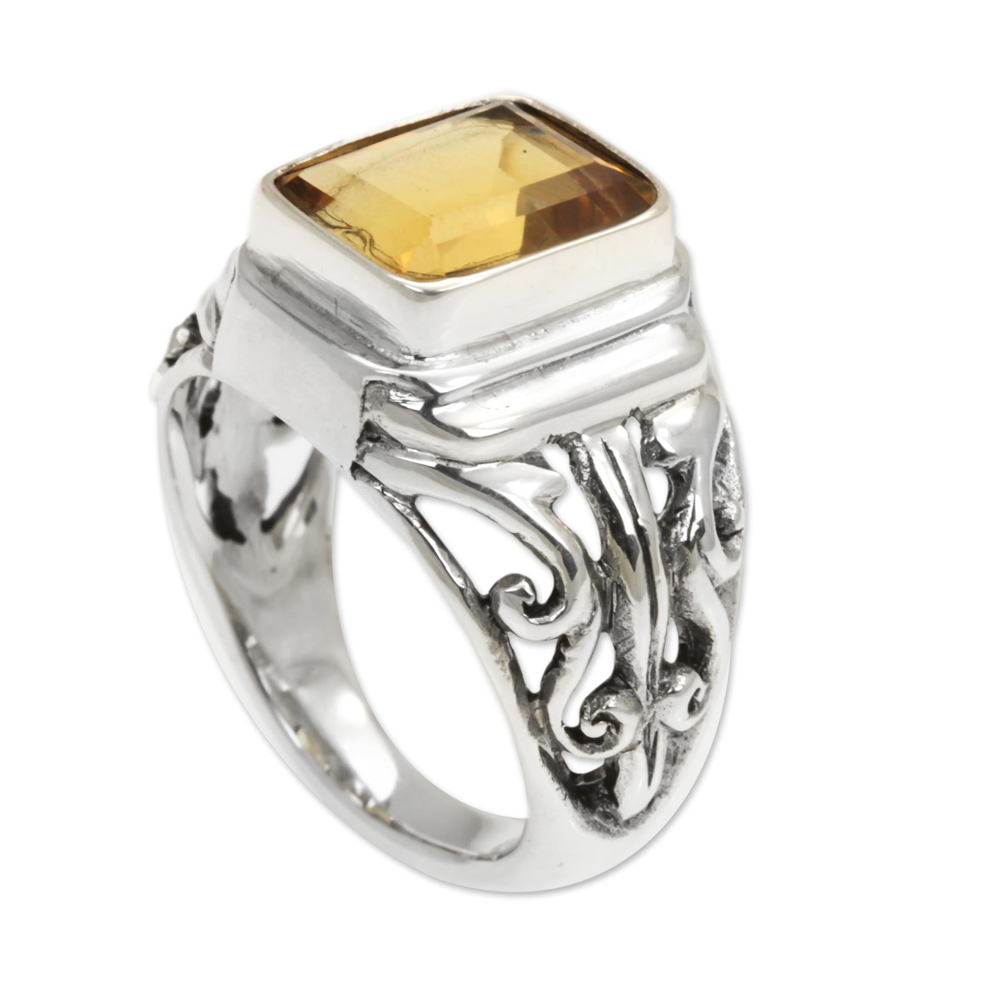 Premium Savannah Evening Citrine Sterling Silver Ring