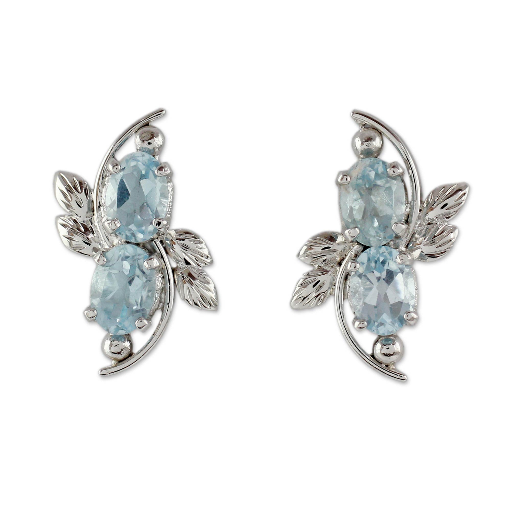 Premium Elegant Azure 4 Carat Blue Topaz Earrings - Ultimate Statement Jewelry