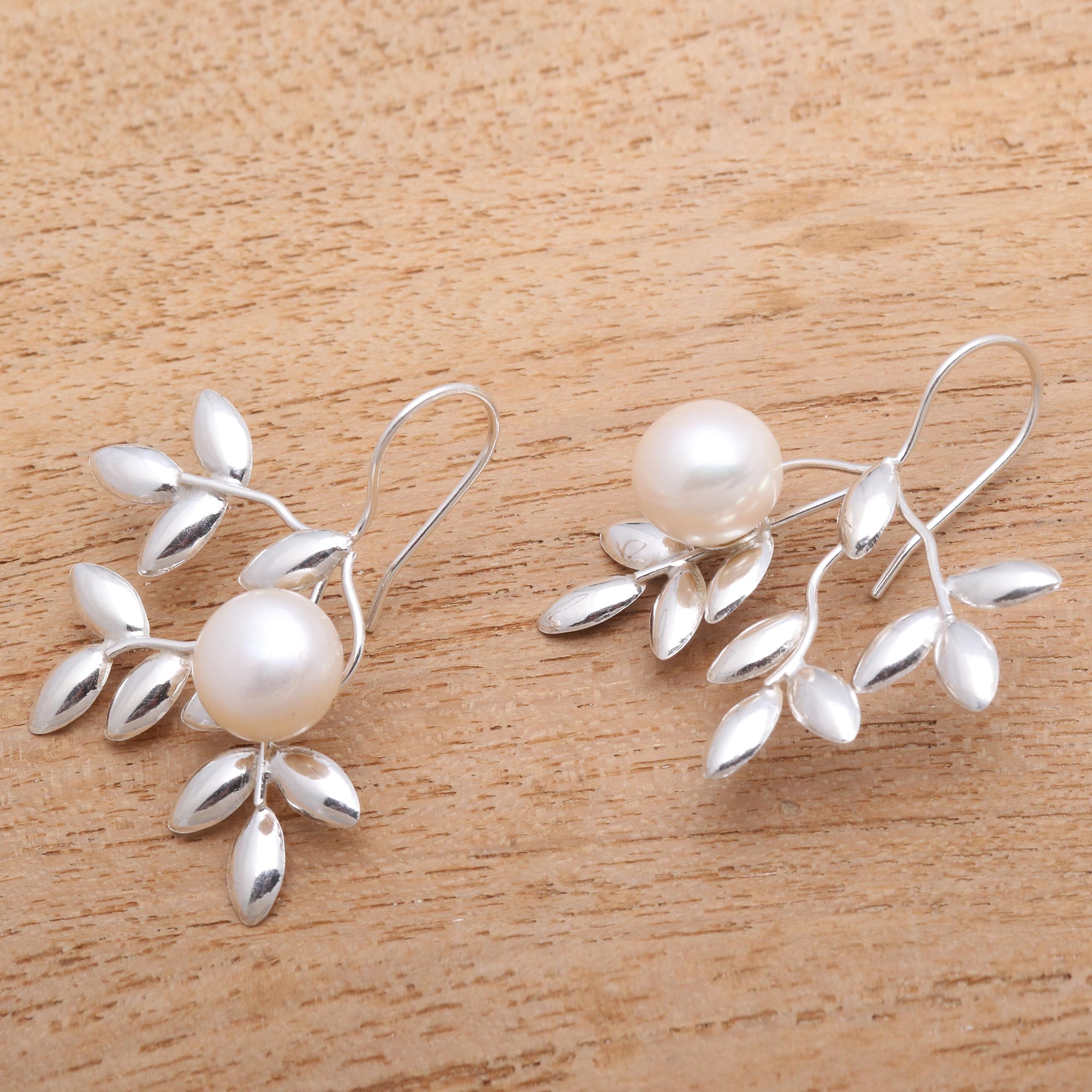 Premium Balinese Pearl Drop Earrings - Sterling Silver & Freshwater Pearls