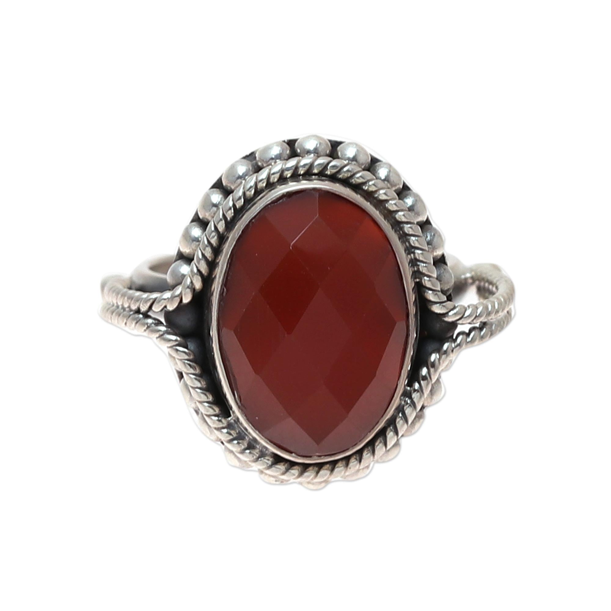 Premium Sun Afire Carnelian Ring – Handcrafted Sterling Silver Jewelry with Energy-Boosting Gemstone