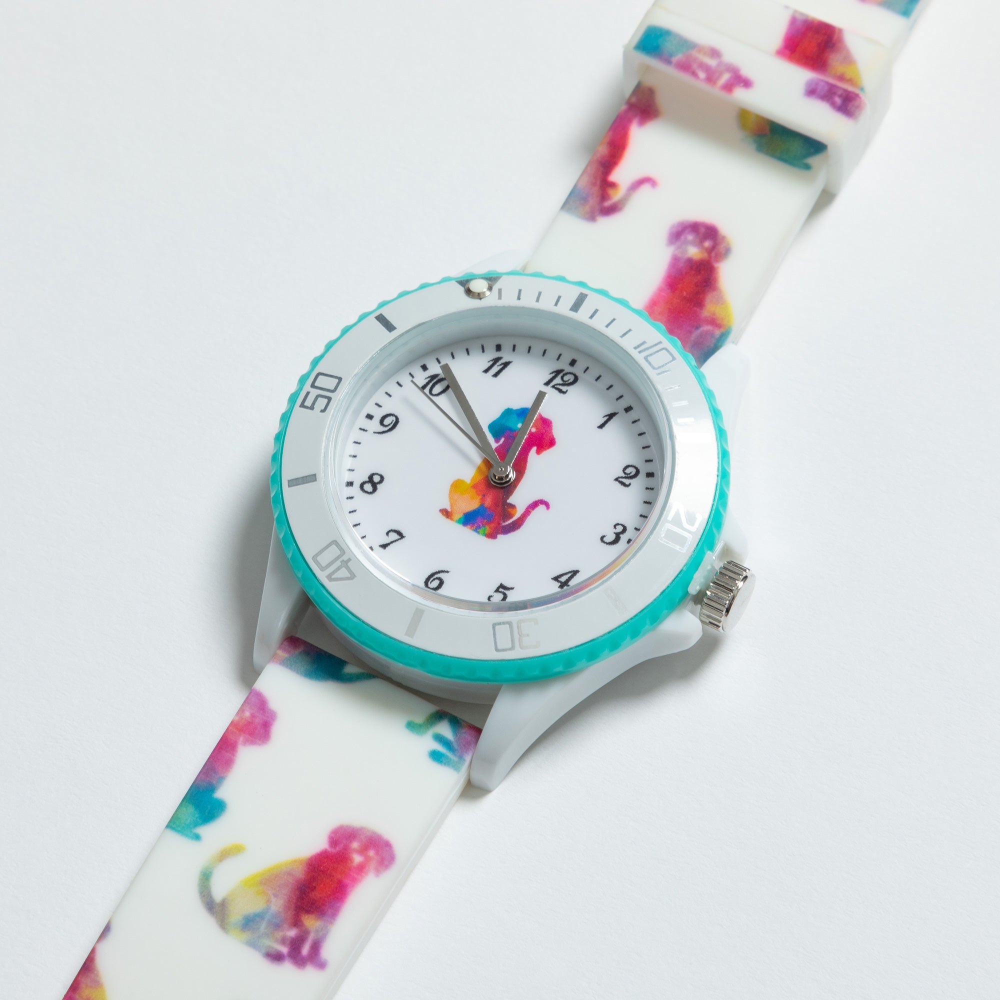 Premium Pet Lover's Watch - Rainbow Silicone Strap