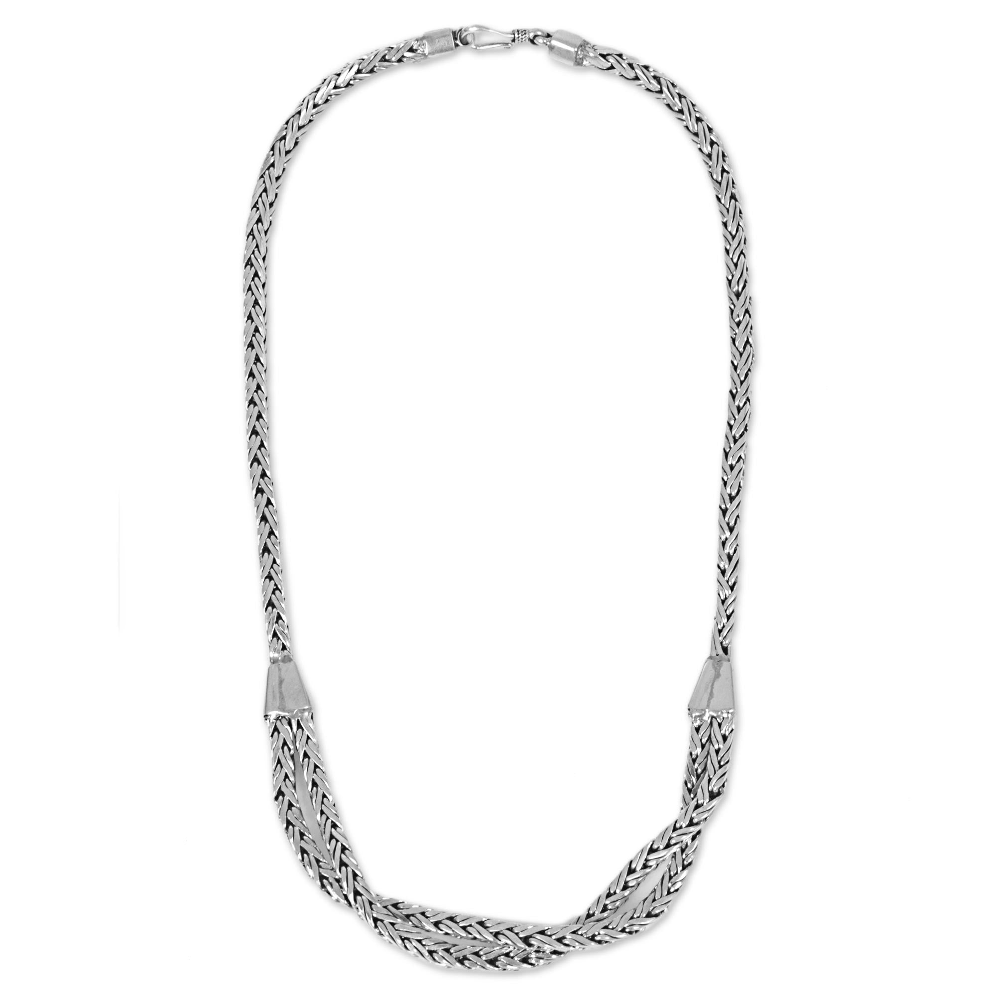 Premium Inseparable Duo Sterling Silver Necklace - Handcrafted in Indonesia