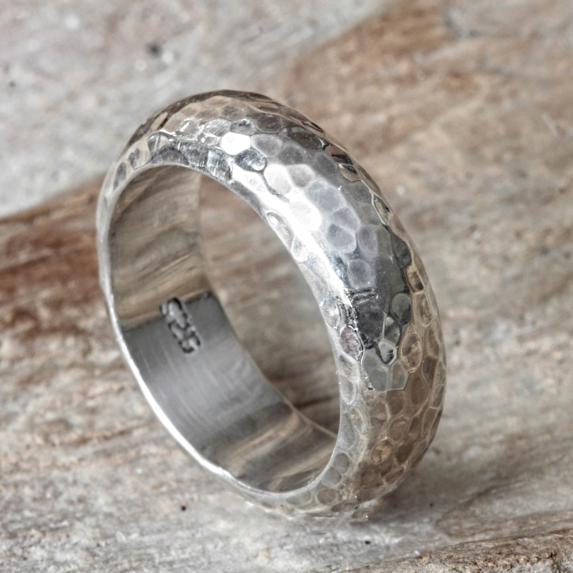 Premium Moon Walker Hammered Silver Ring – Ultimate Lunar Elegance