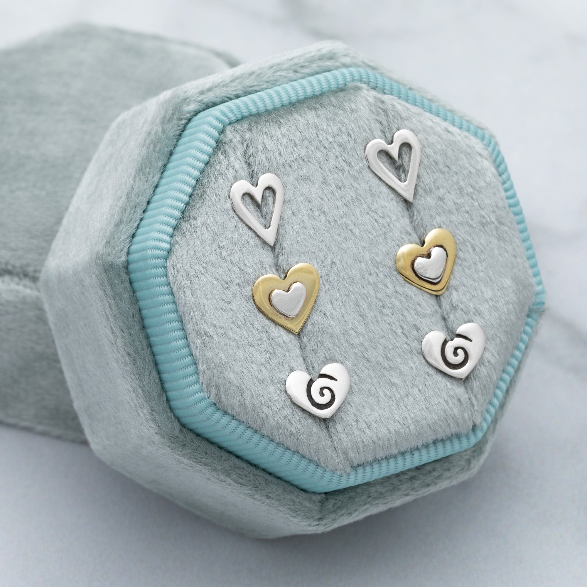 Premium Heart-Shaped Earrings Trio - Handcrafted Elegance