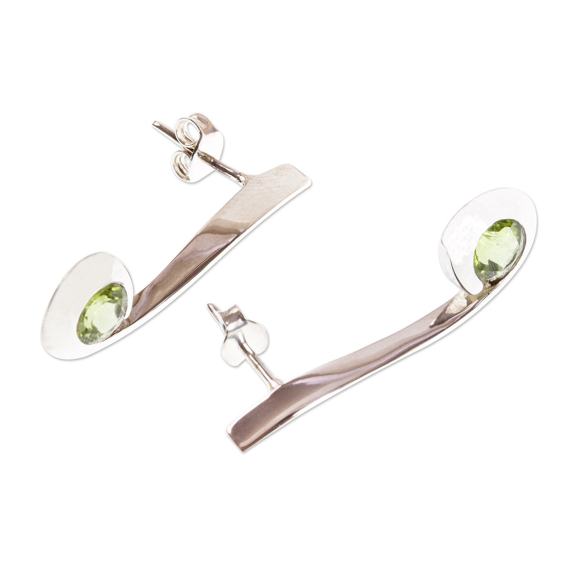 Premium Peridot Drop Earrings - Contemporary Elegance