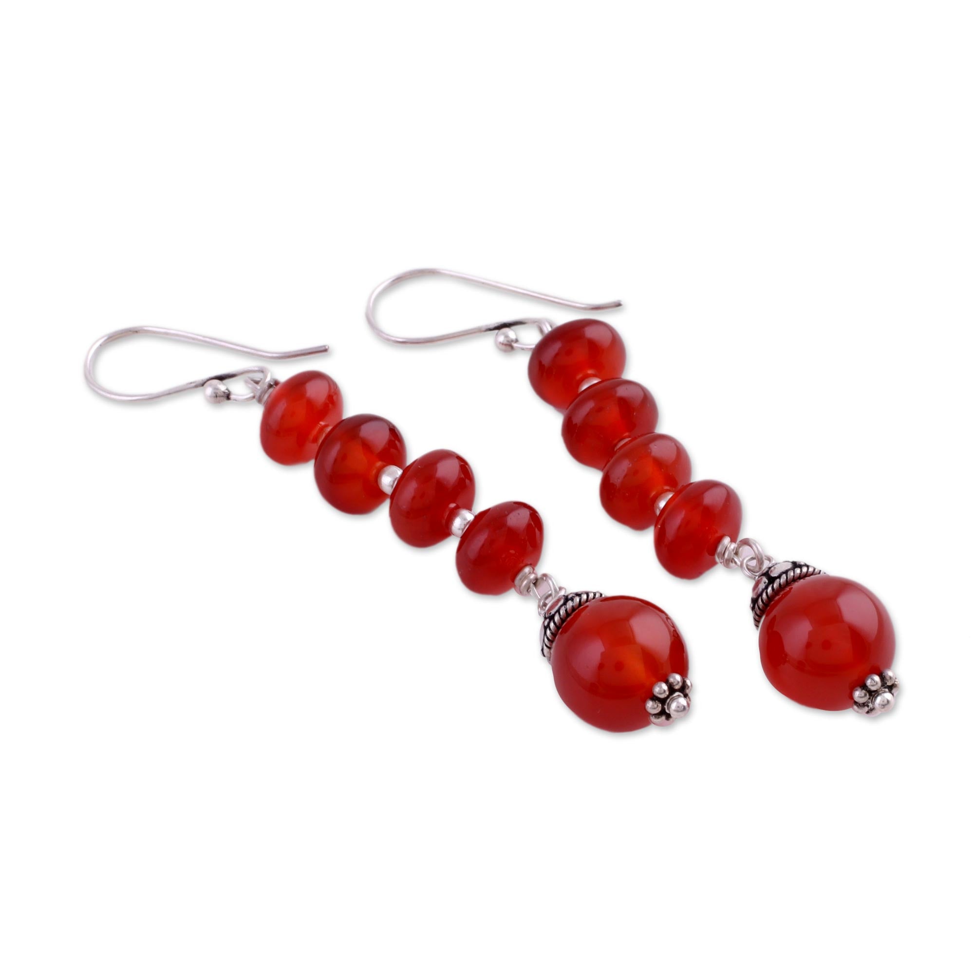 Premium Fire Fall Carnelian Dangle Earrings