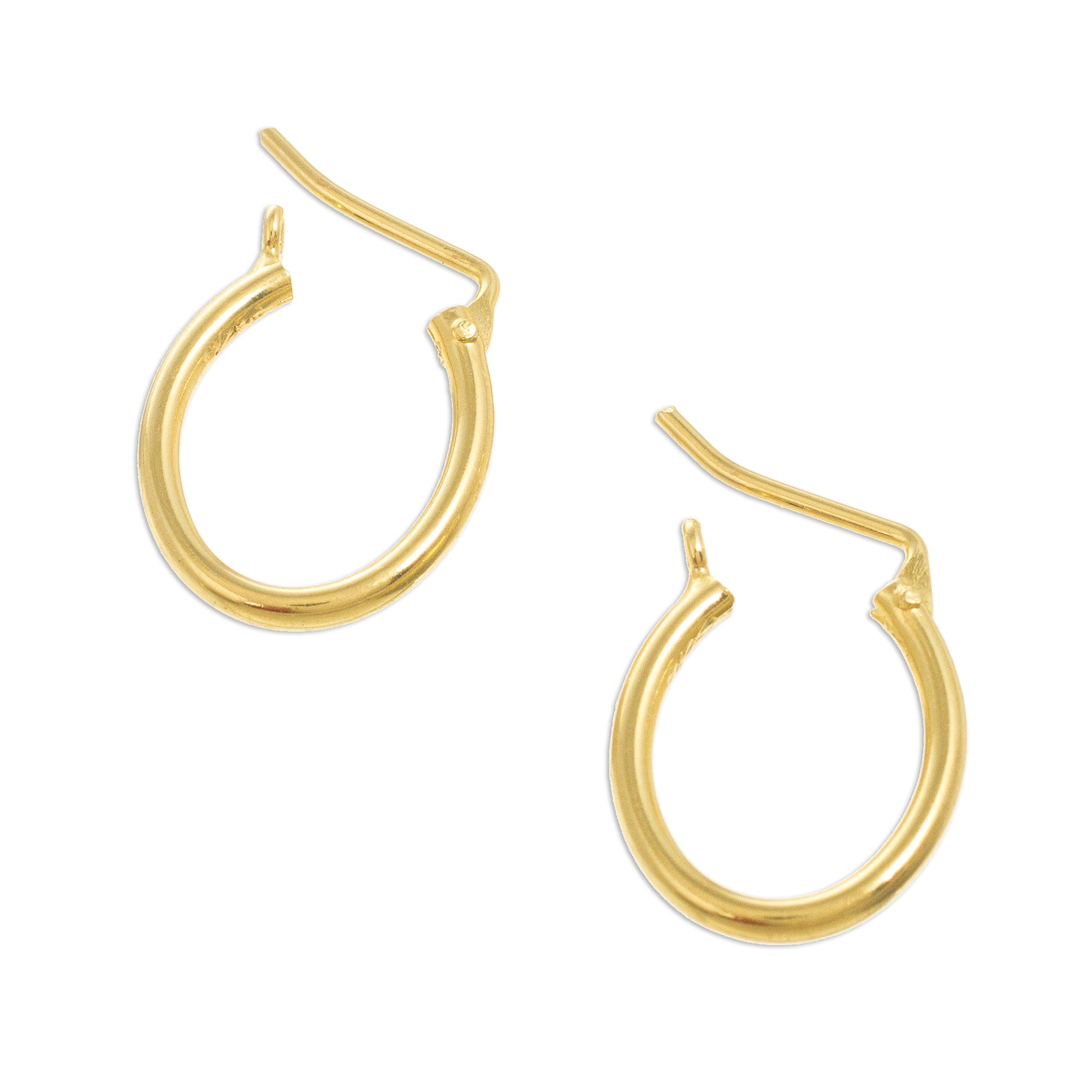 Premium 18k Gold Plated Hoop Earrings - Timeless Peruvian Design