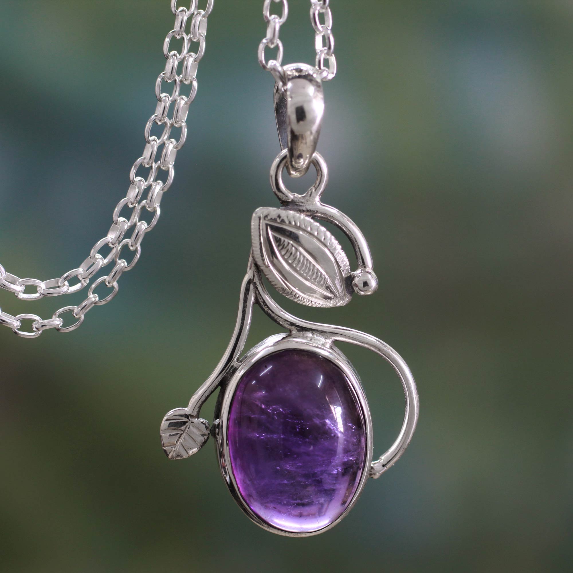 Premium Amethyst Elegance Necklace - Ultimate Silver Statement Piece