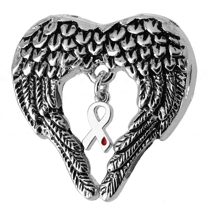 Premium Angel Wings Diabetes Awareness Pin - Ultimate Symbol of Hope