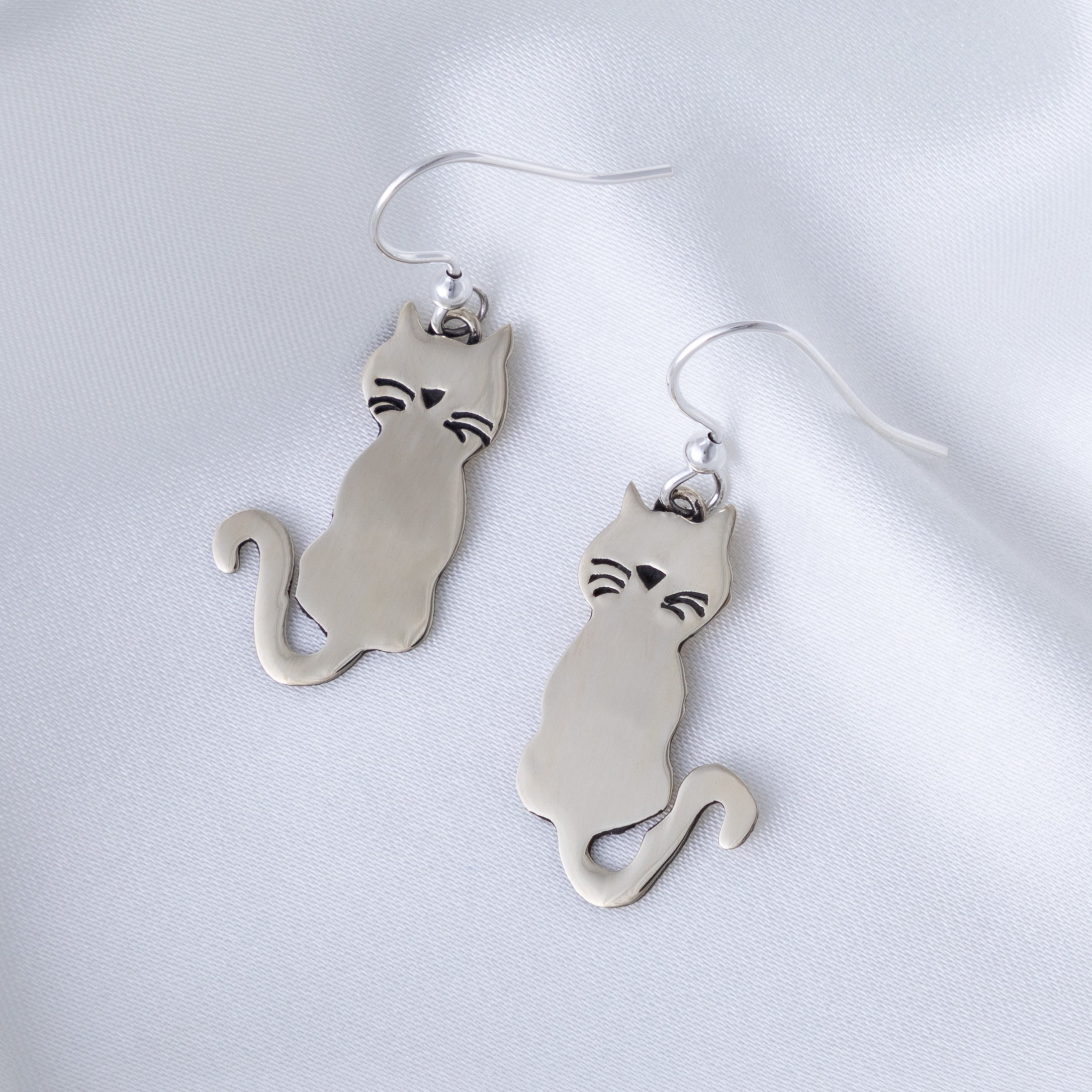 Premium Whiskers Cat Earrings - Ethical & Handmade