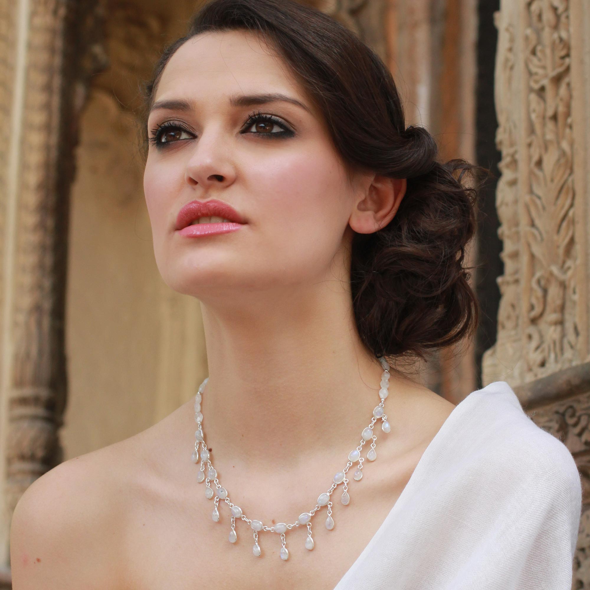 Premium Moonstone & Silver Elegance Necklace