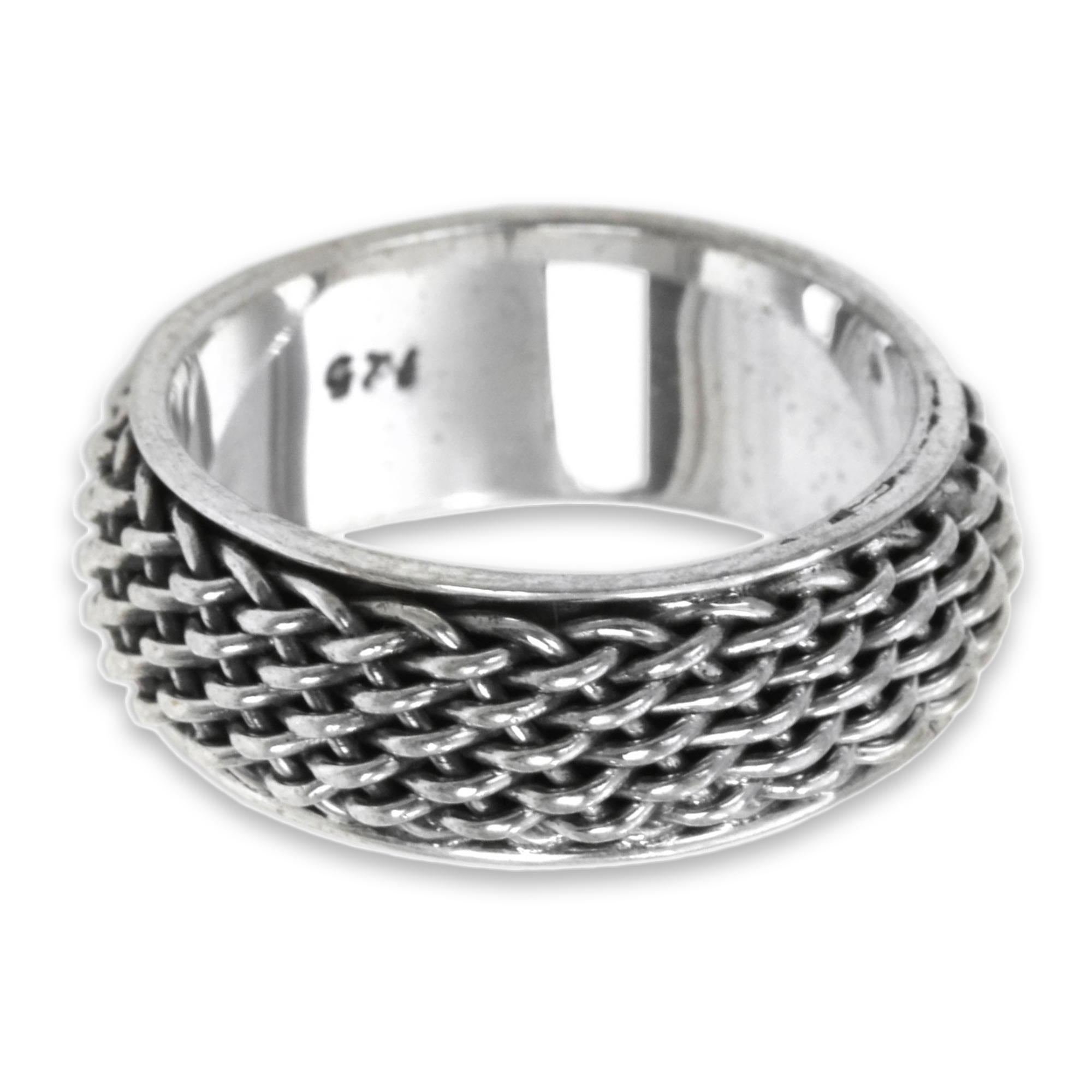 Premium Amlapura Sterling Silver Weave Ring