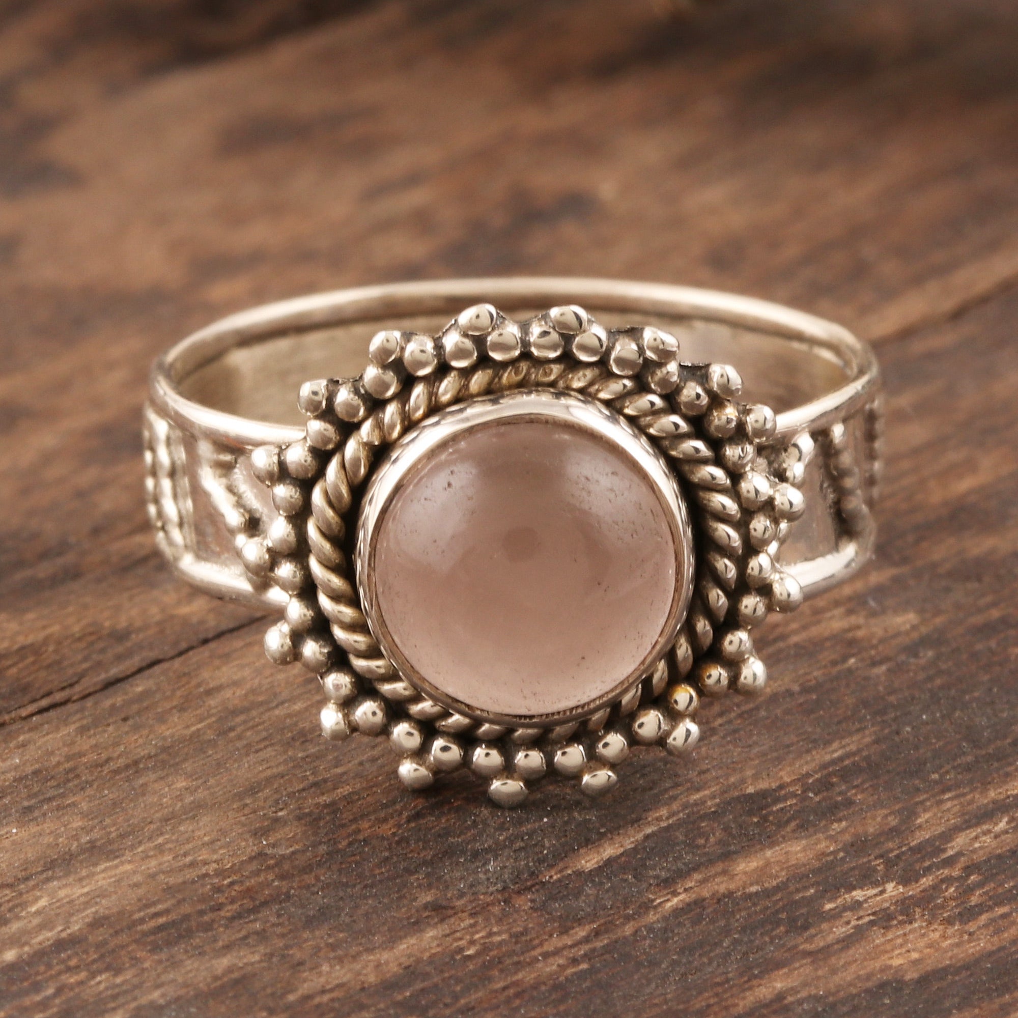 Premium Inner Love Rose Quartz Sterling Silver Ring – Ultimate Harmony & Unconditional Love