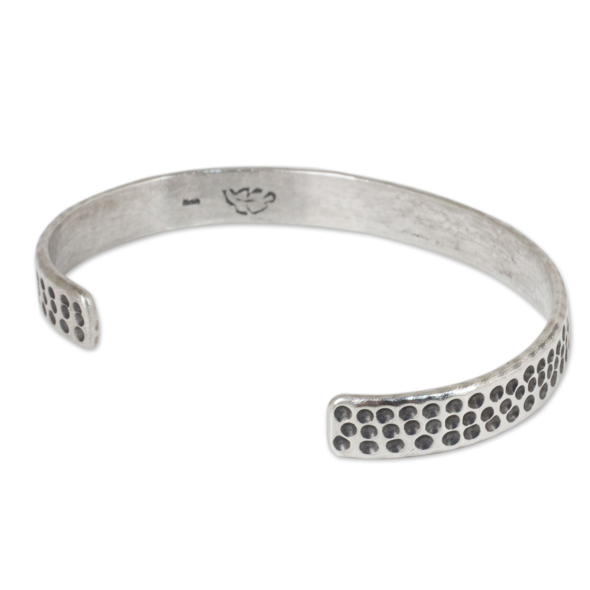 Premium Sterling Silver Cuff Bracelet - Nature's Way Slender Design