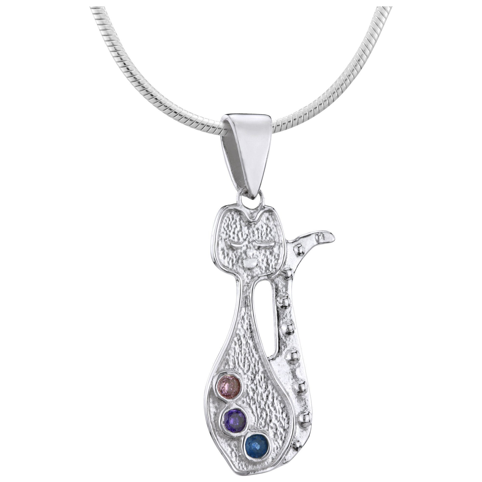 Premium Sterling Silver Cat Pendant Necklace