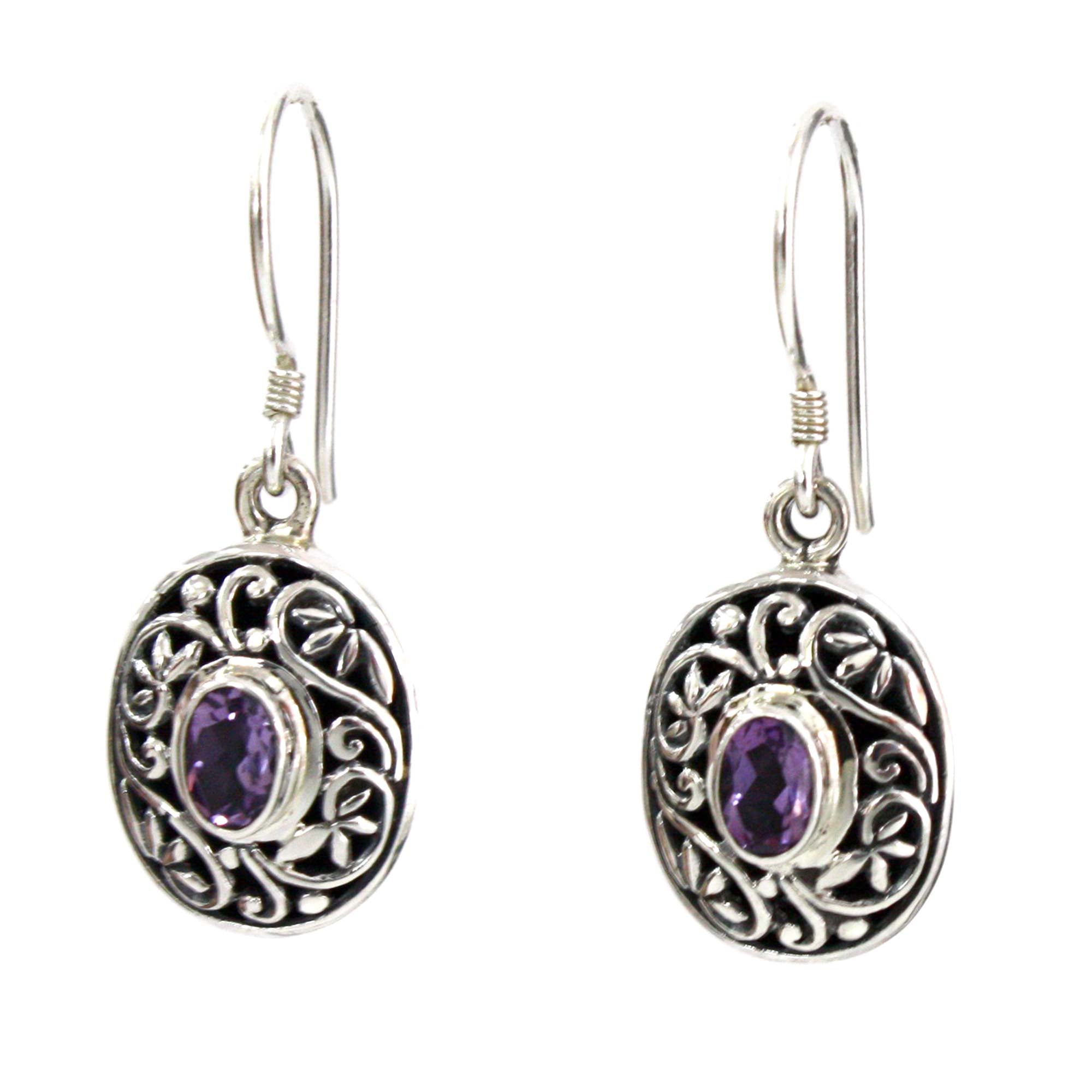 Premium Wild Beauty Amethyst Sterling Silver Dangle Earrings