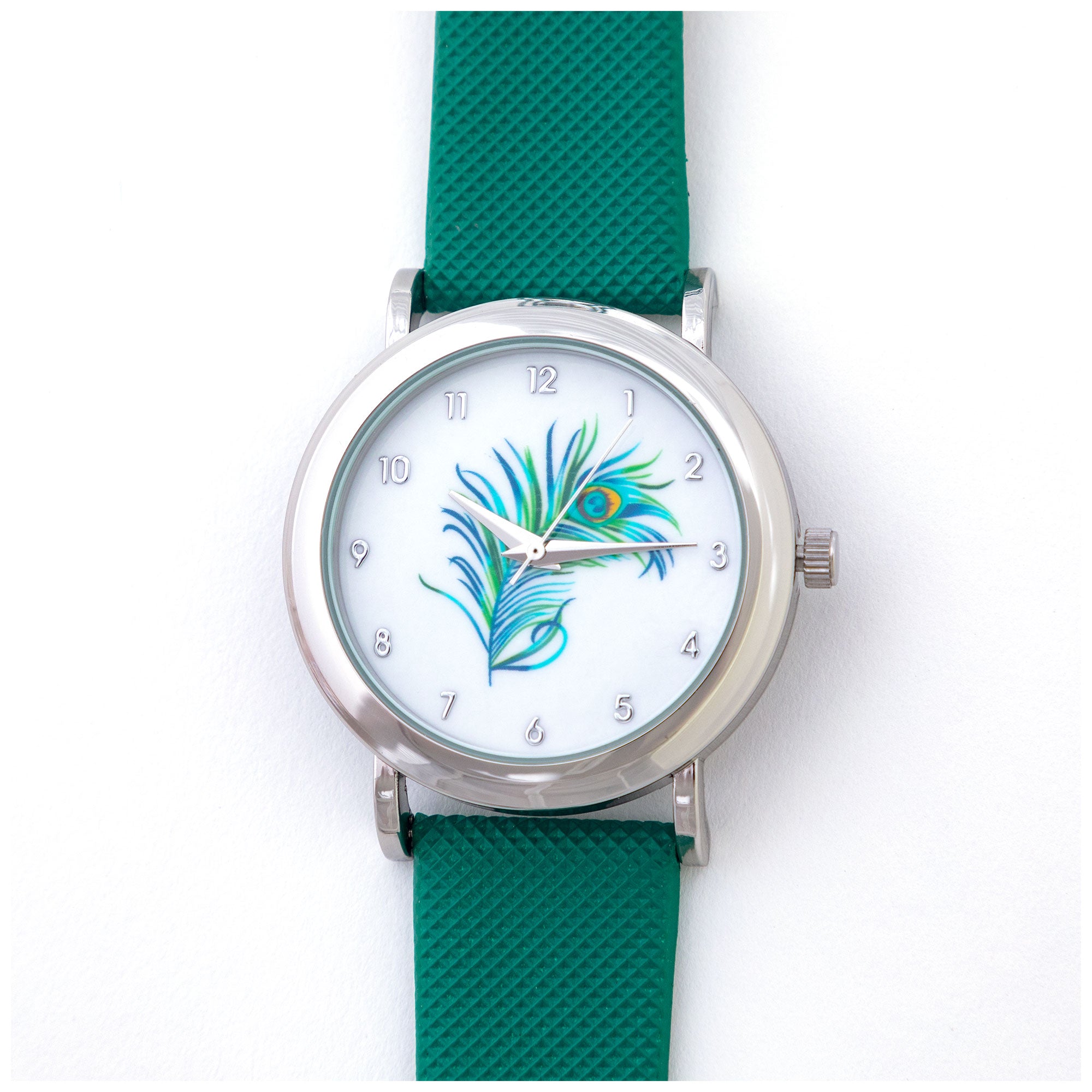 Premium Green Peacock Feather Watch - Ultimate Style Statement