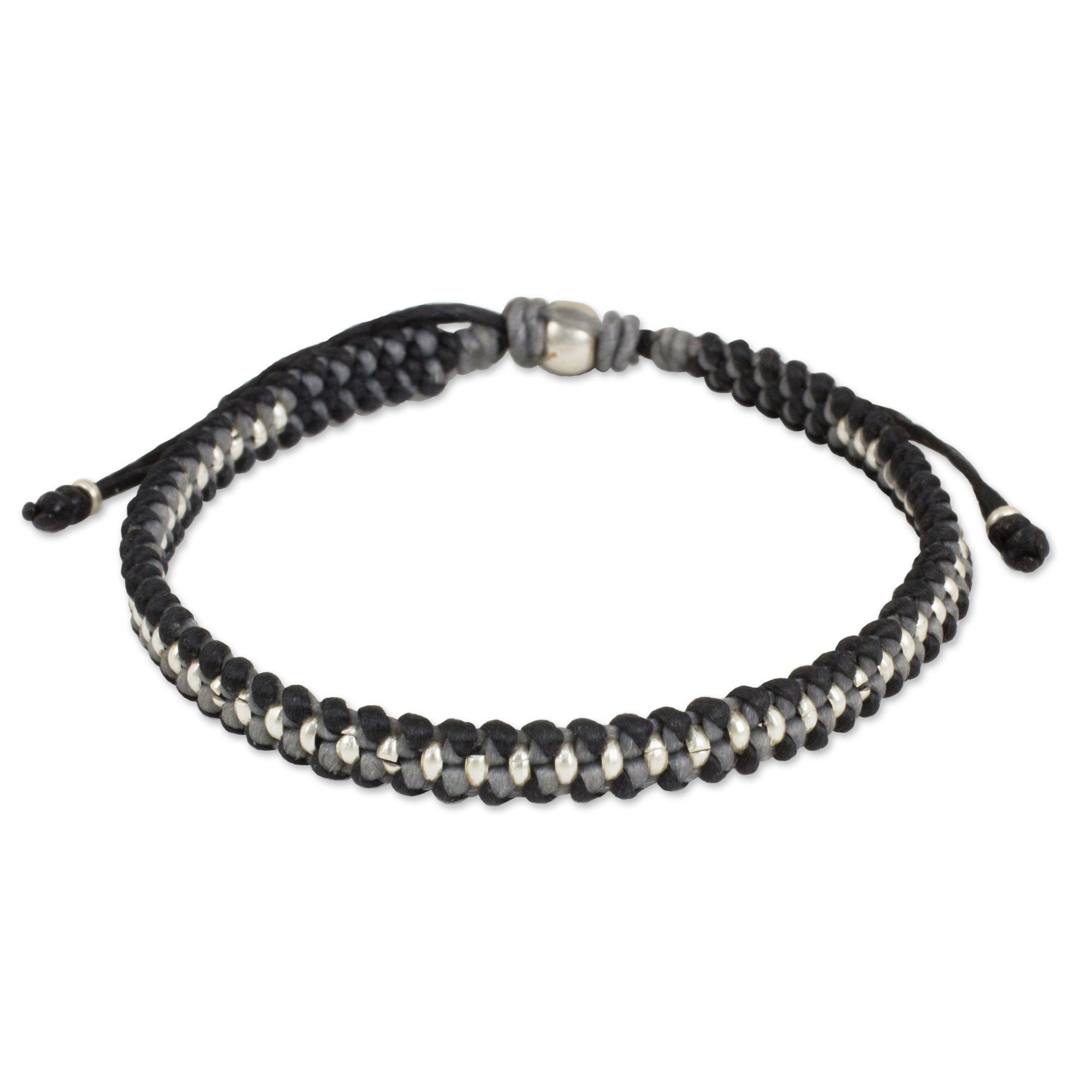 Premium Grey Black Progression Bracelet - Handmade in Thailand