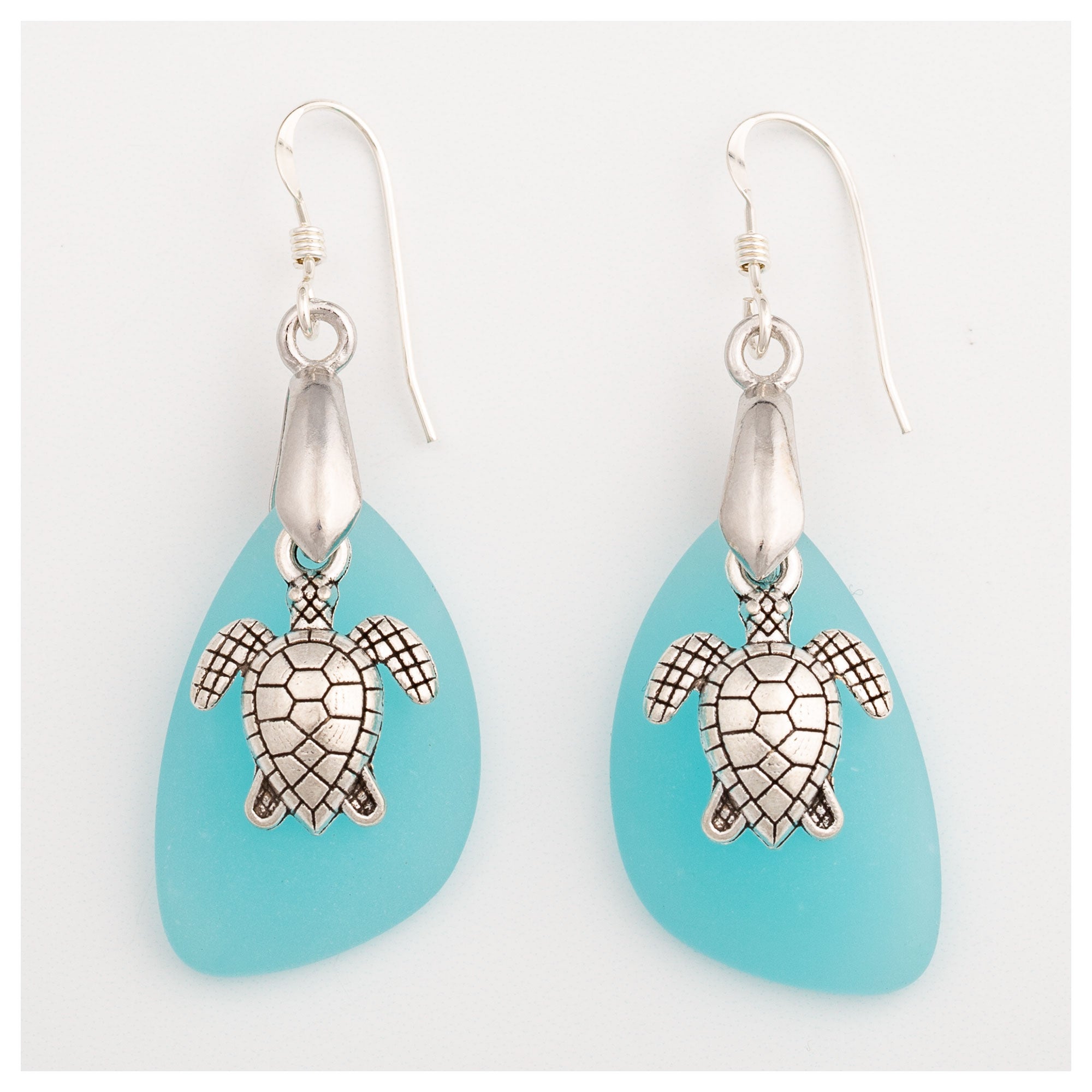 Premium Sea Turtle Sea Glass Earrings – Ultimate Style Statement