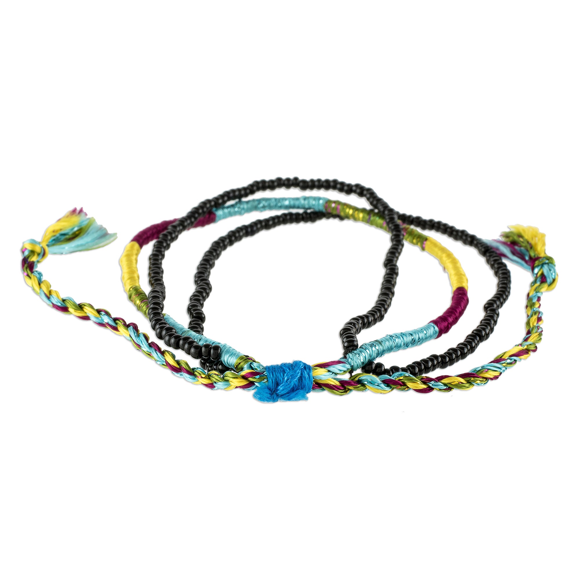 Premium Adjustable Multicolor Beaded Bracelet by Alegria