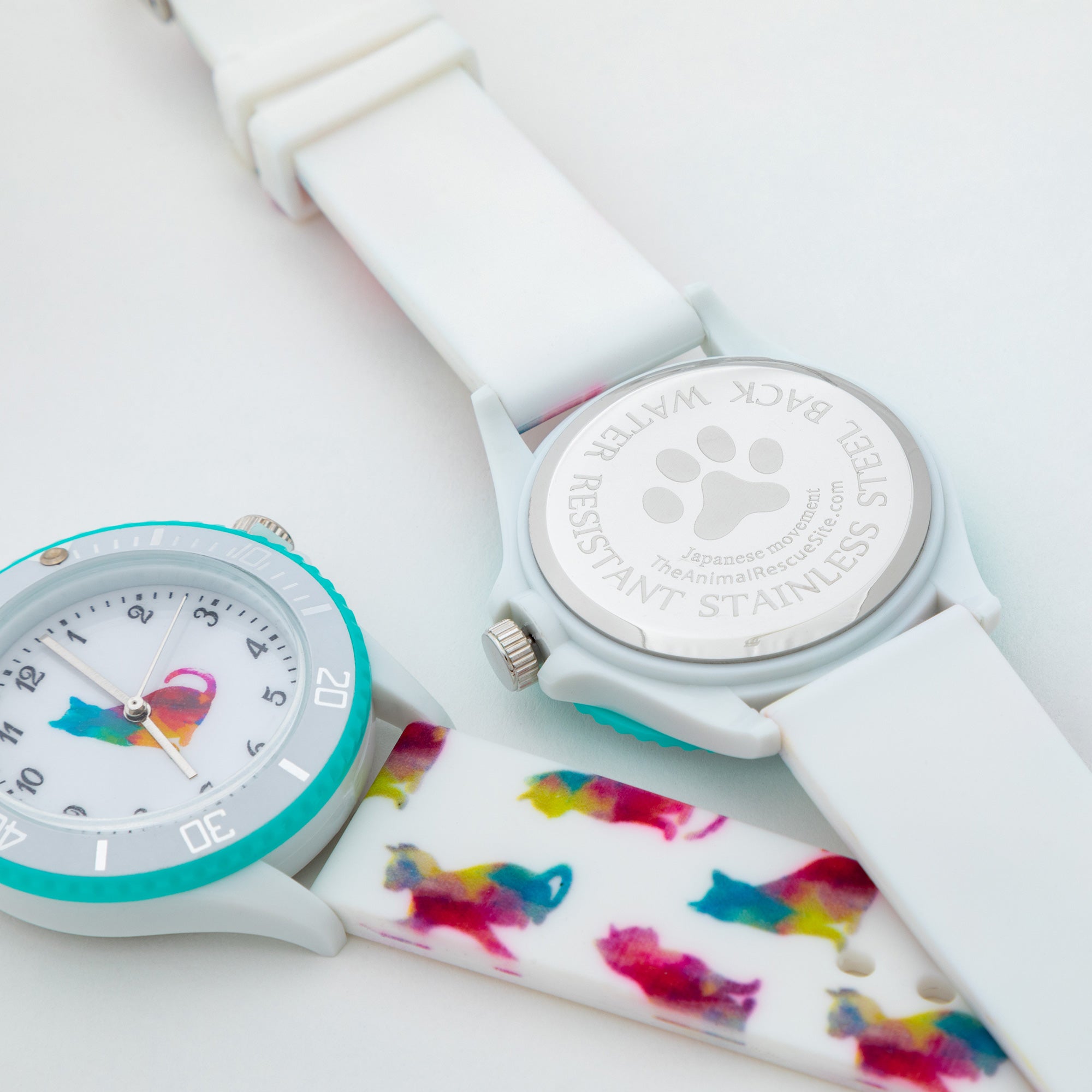 Premium Pet Lover's Watch - Rainbow Silicone Strap