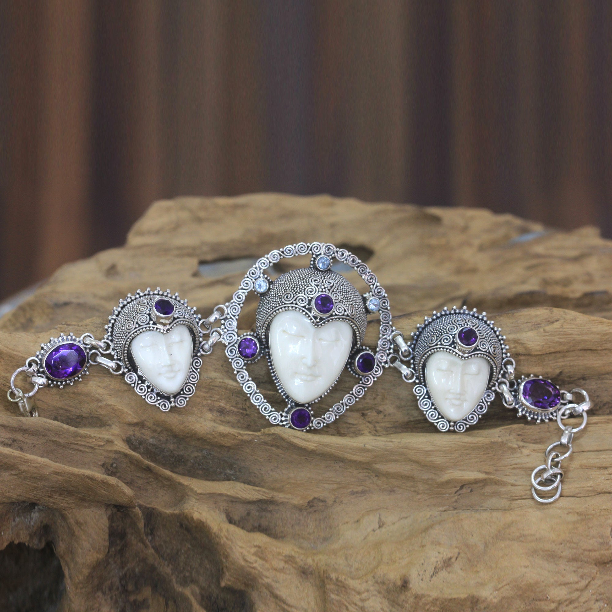 Premium Noble Serenity Sterling Silver Bracelet - Handcrafted Elegance