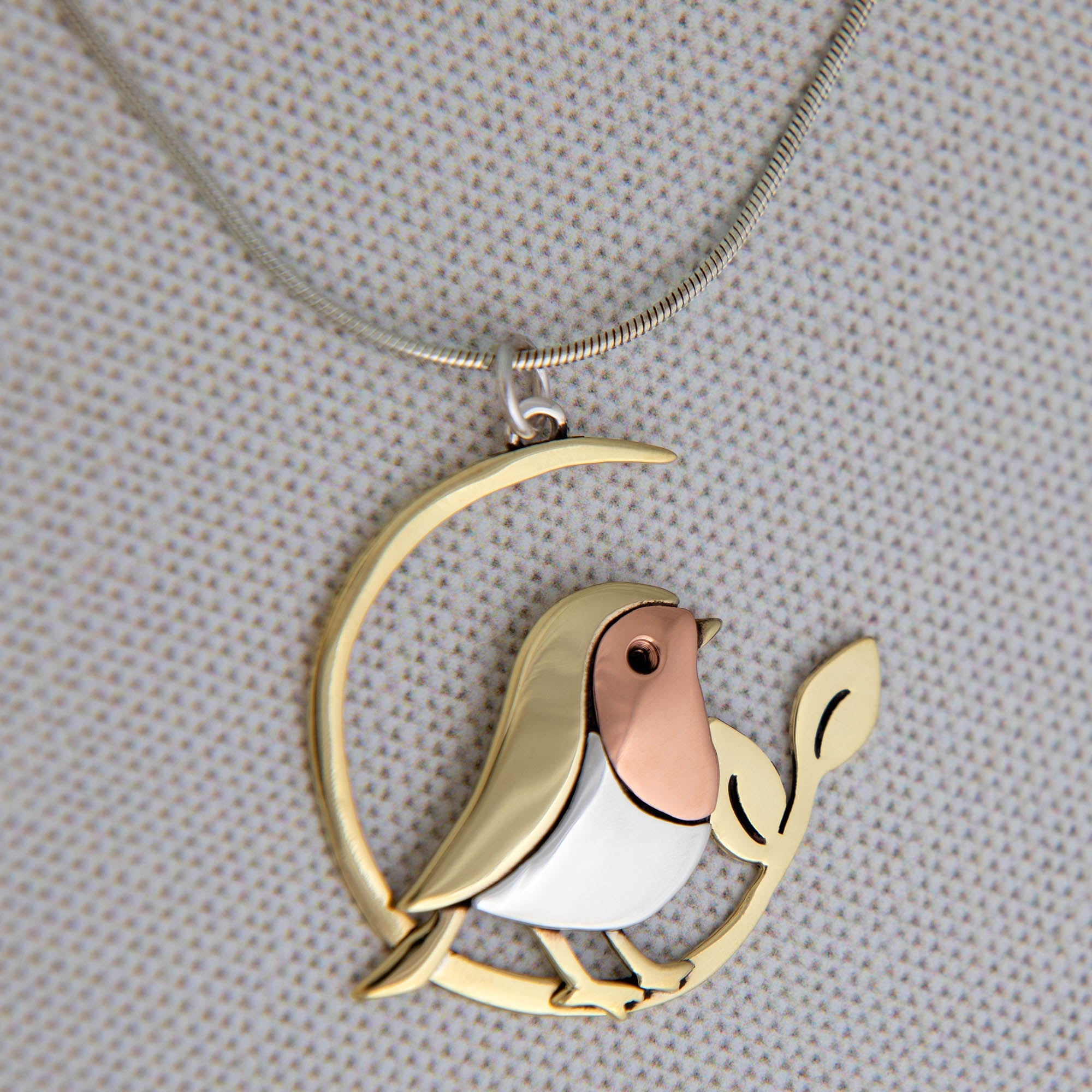 Premium Standing Bird Sterling Silver Necklace