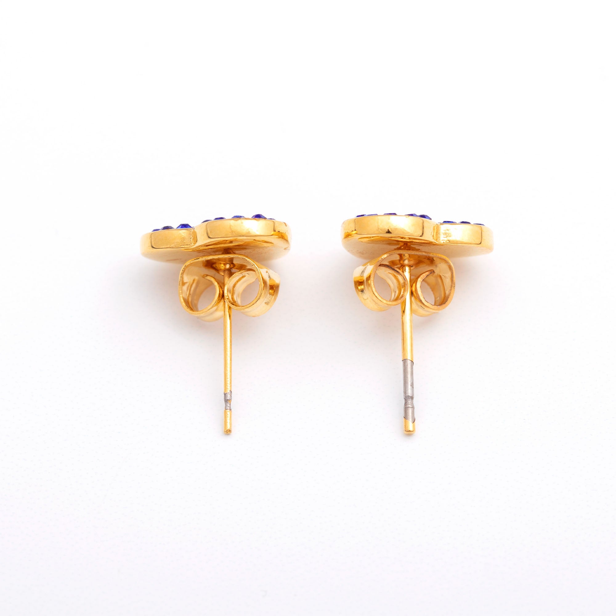 Premium Ukraine Support Gold Plated Heart Earrings