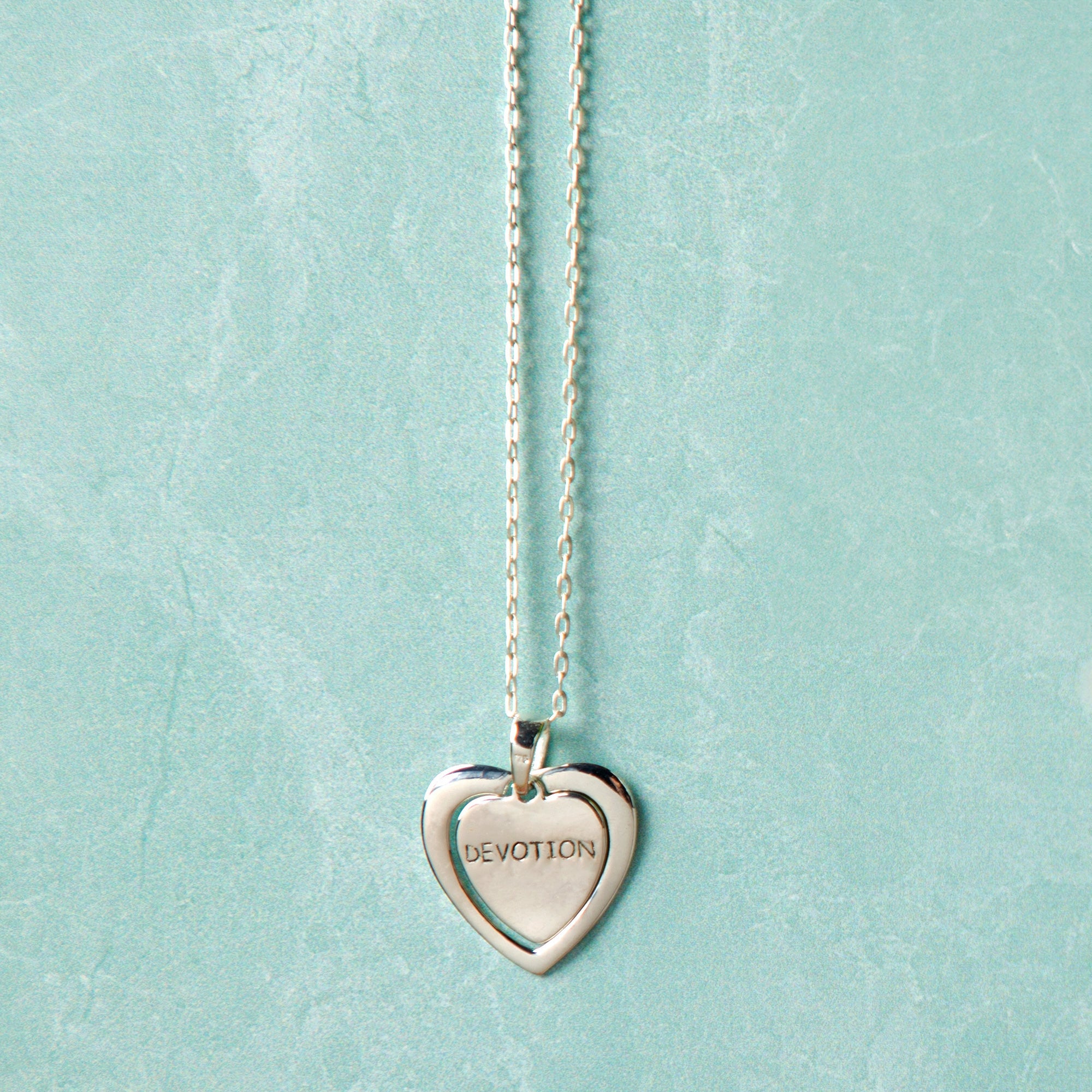 Premium Sterling Silver Tibetan Devotion Heart Necklace