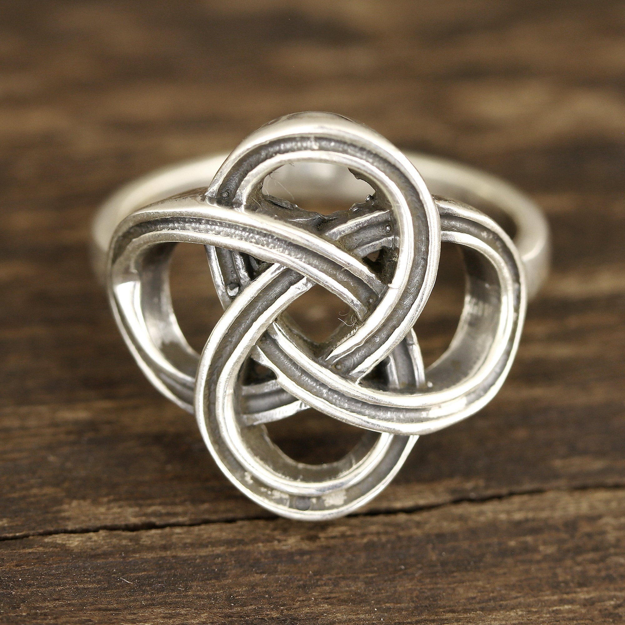 Premium Celtic Sterling Silver Band Ring – Handcrafted in India