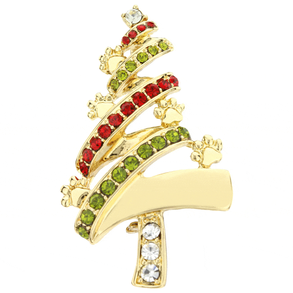 Premium Holiday Paw Print Pin – Ultimate Animal Lover's Accessory