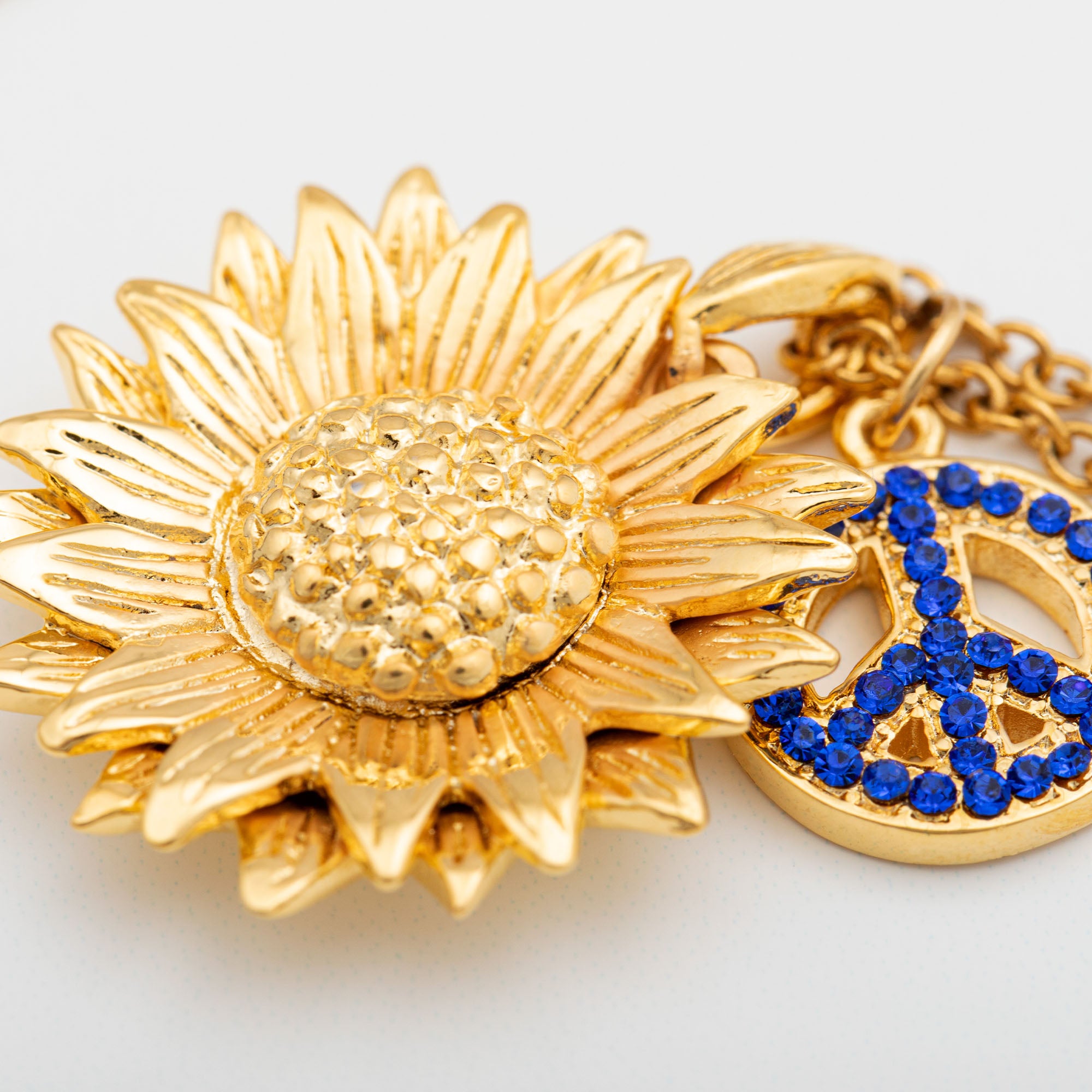 Premium Peace for Ukraine Gold-Plated Necklace - Symbol of Hope & Support