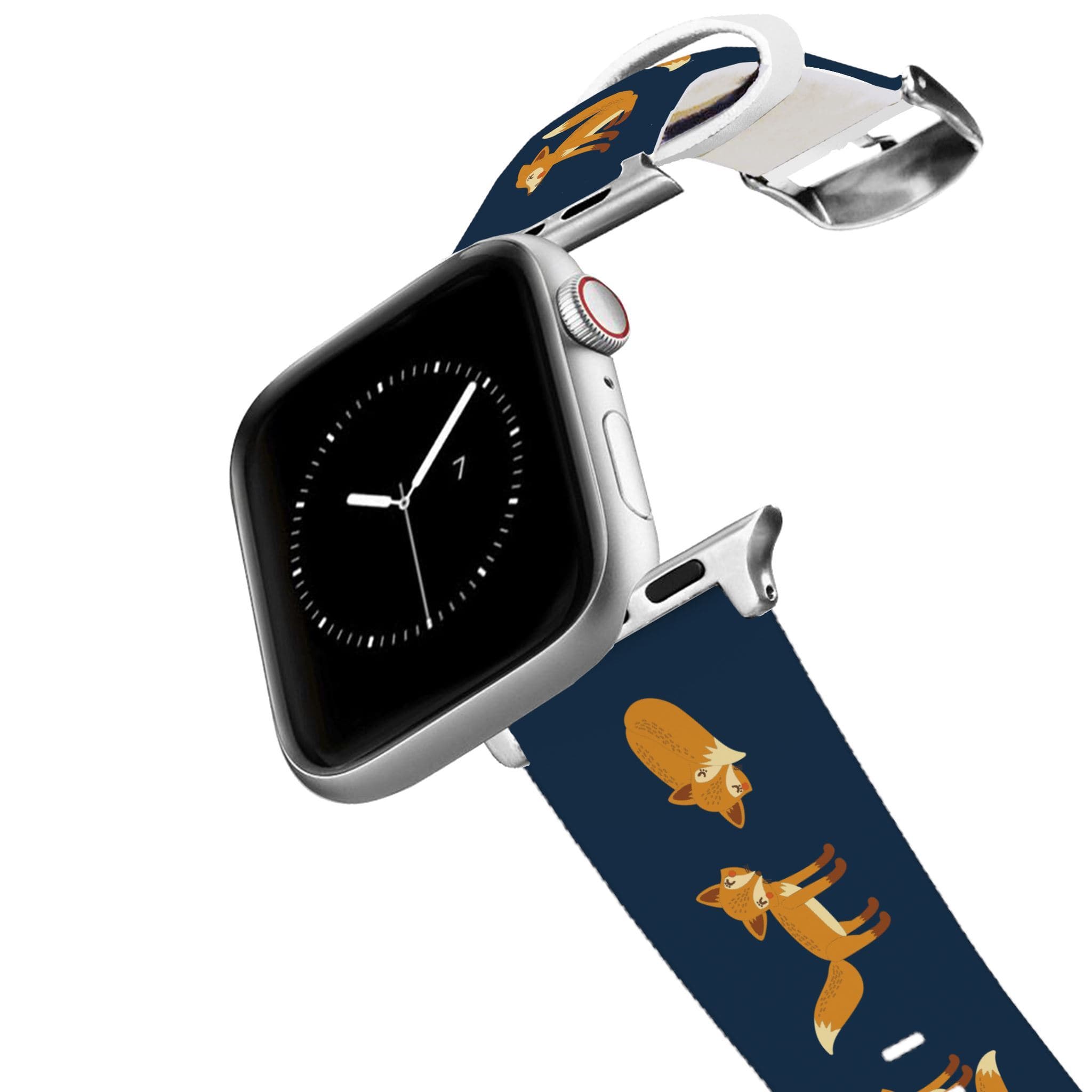 Premium Navy Foxes Silver ETA Apple Watch Band - Ultimate Style & Comfort