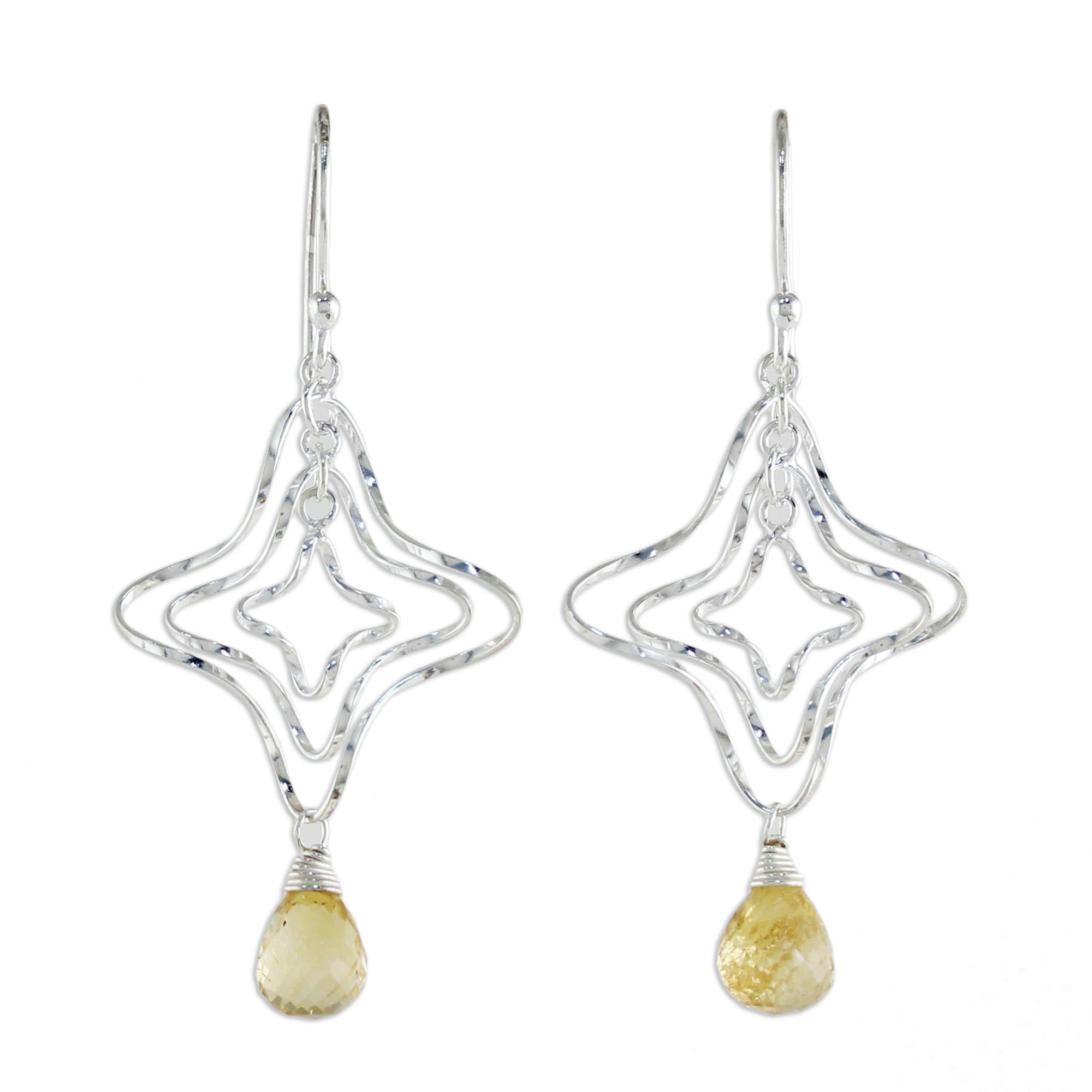 Premium Starshine Citrine Dangle Earrings – Ultimate Elegance