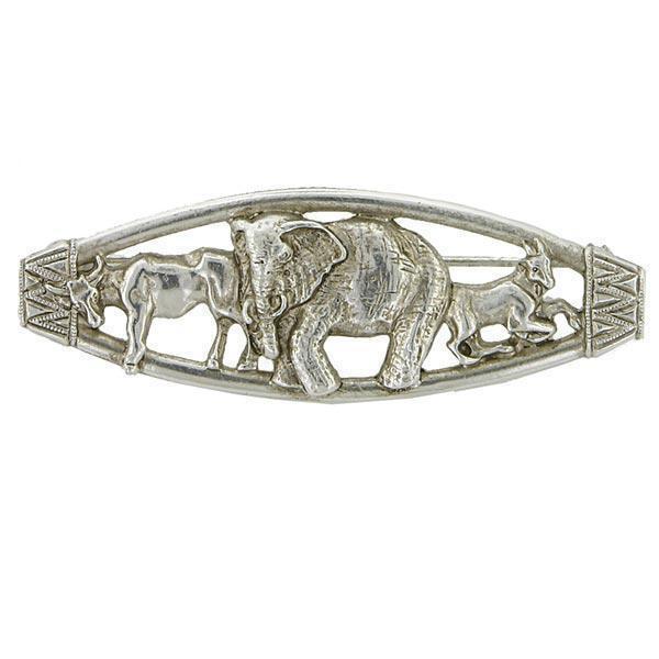 Premium 1928 Jewelry® Silver-Tone Animal Brooch Set - Ox, Elephant & Goat