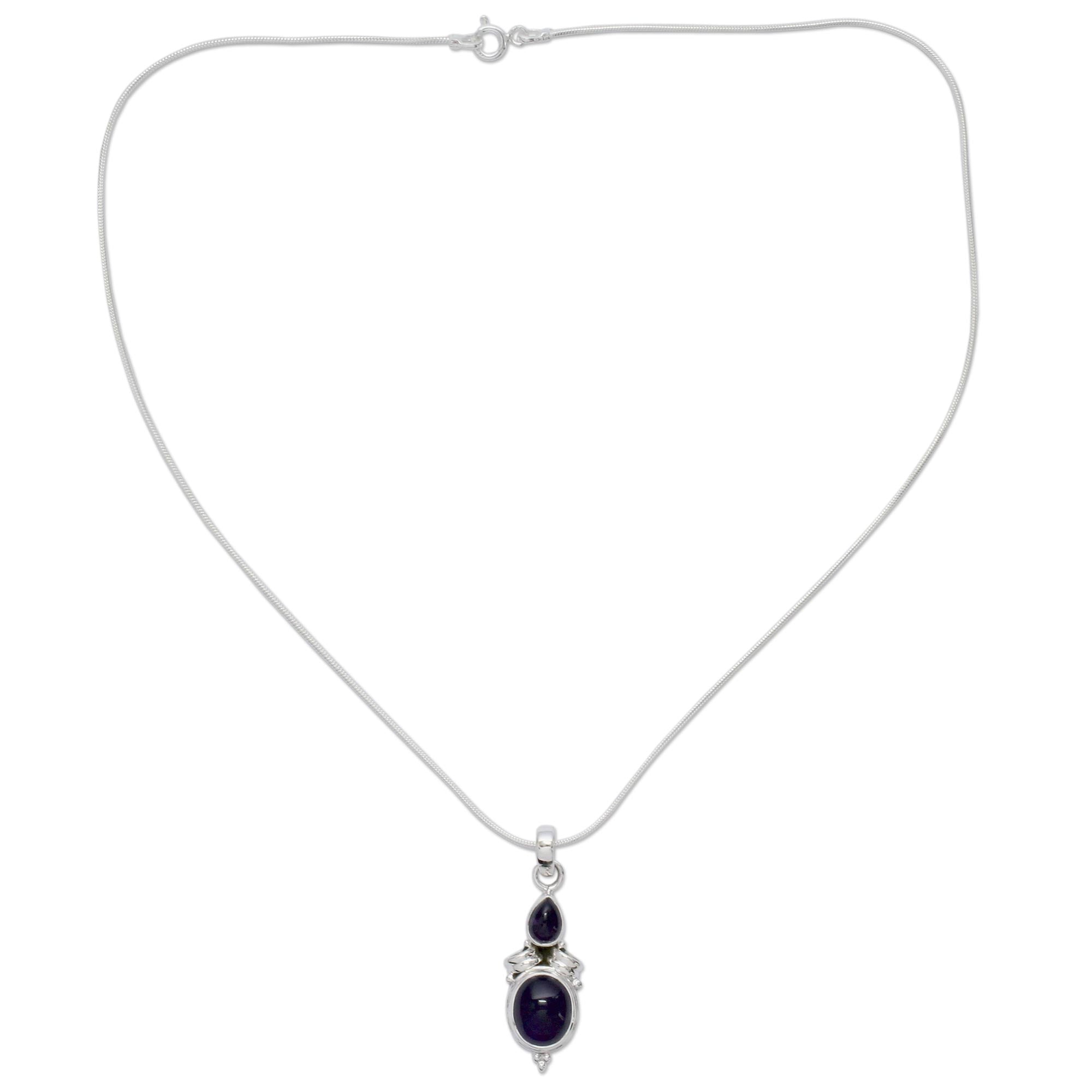 Premium Mumbai Lilac Amethyst Pendant Necklace - Ultimate Elegance