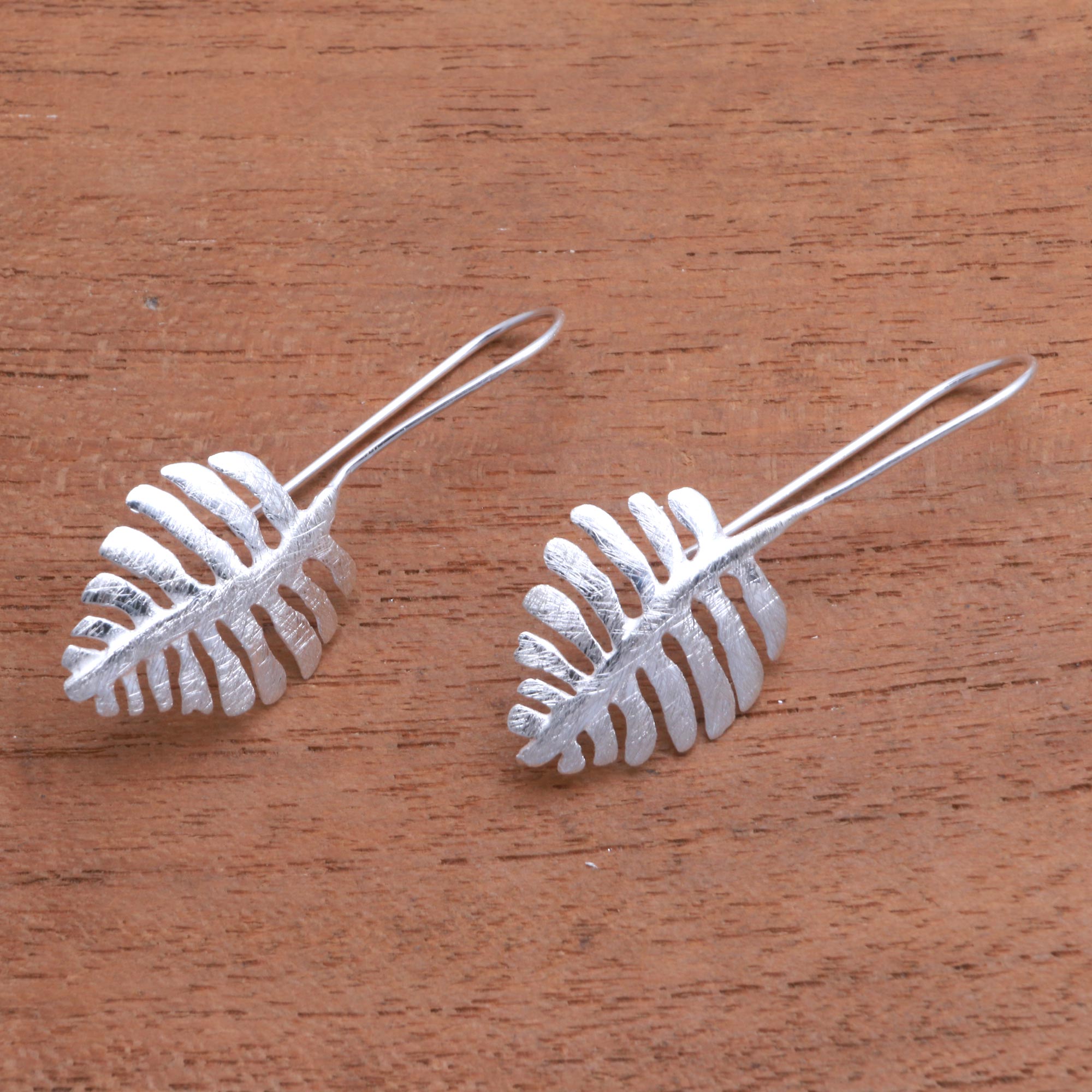 Premium Monstera Leaf Sterling Silver Drop Earrings - Handcrafted Elegance