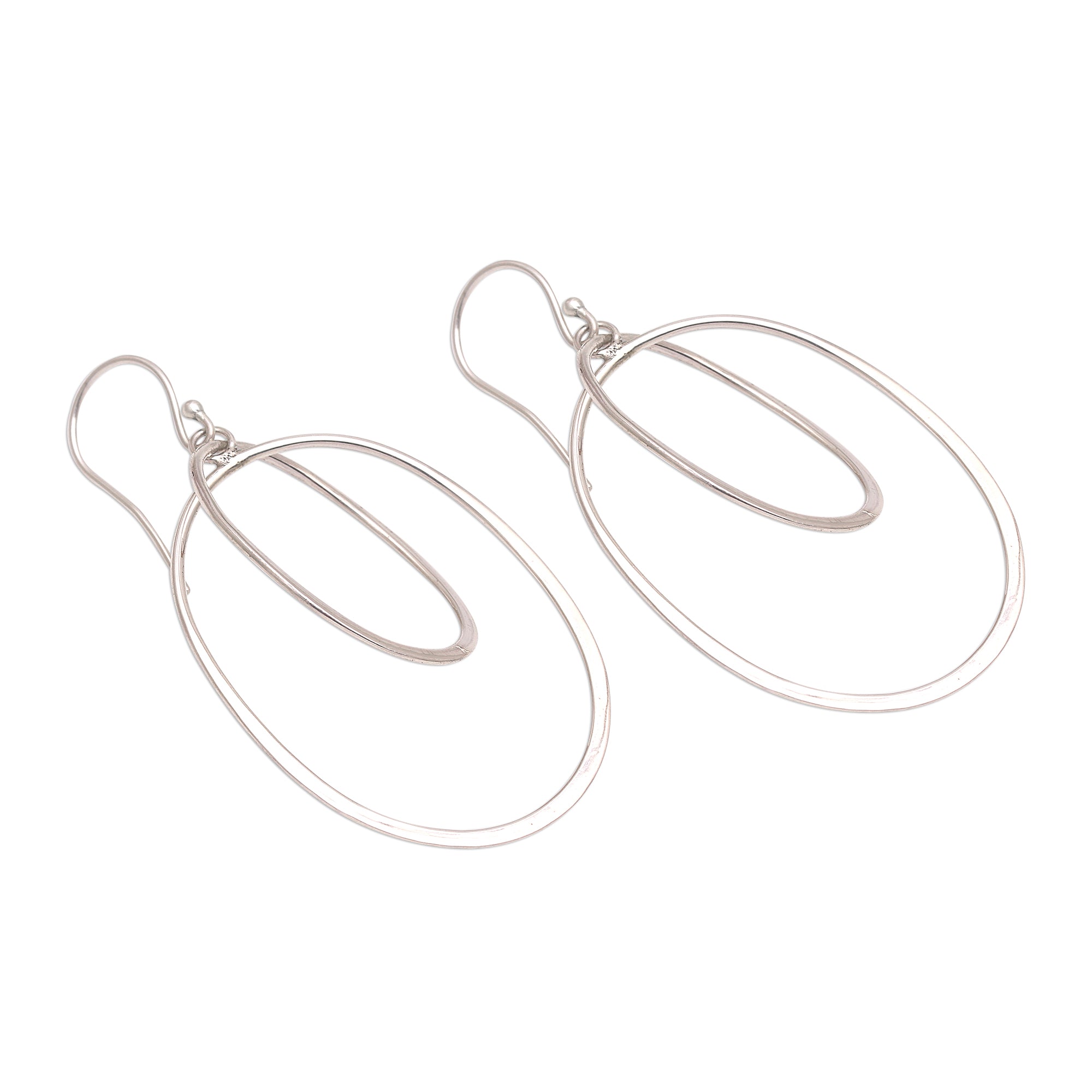 Premium Bali Artisan Sterling Silver Dangle Earrings - Handcrafted Elegance