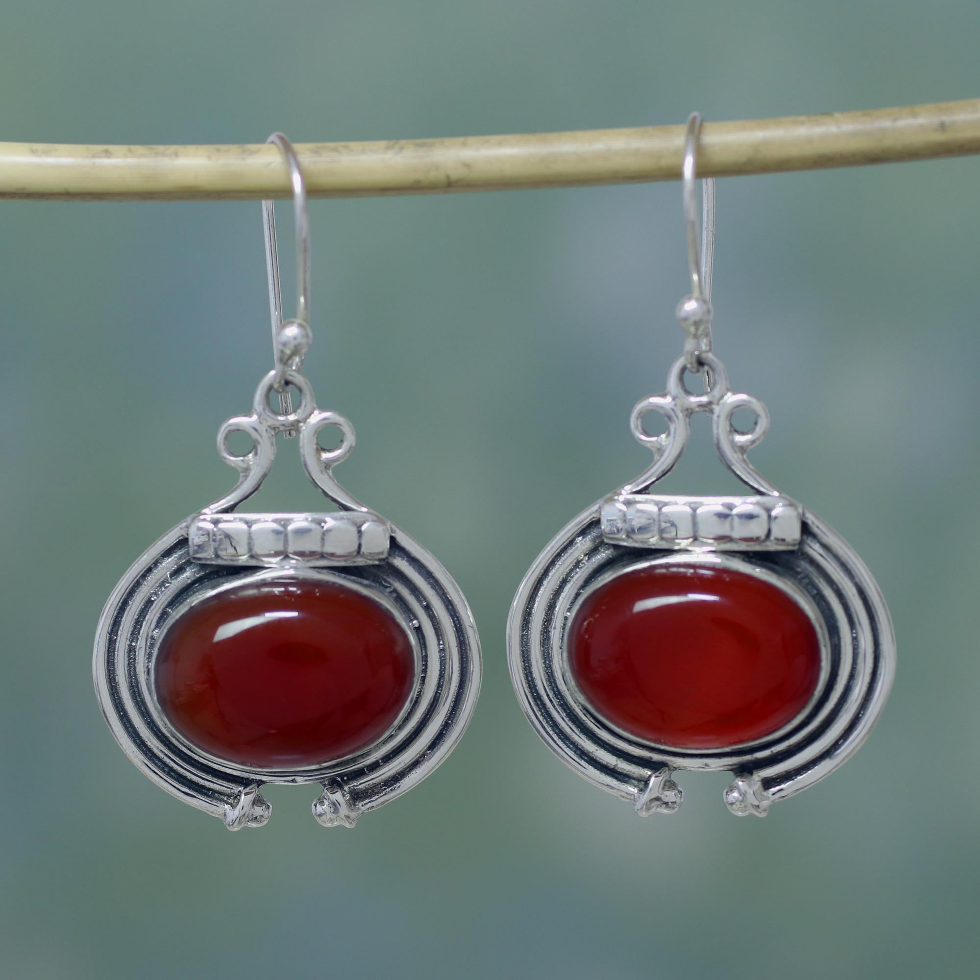 Premium Desire Carnelian Dangle Earrings - Handcrafted Elegance